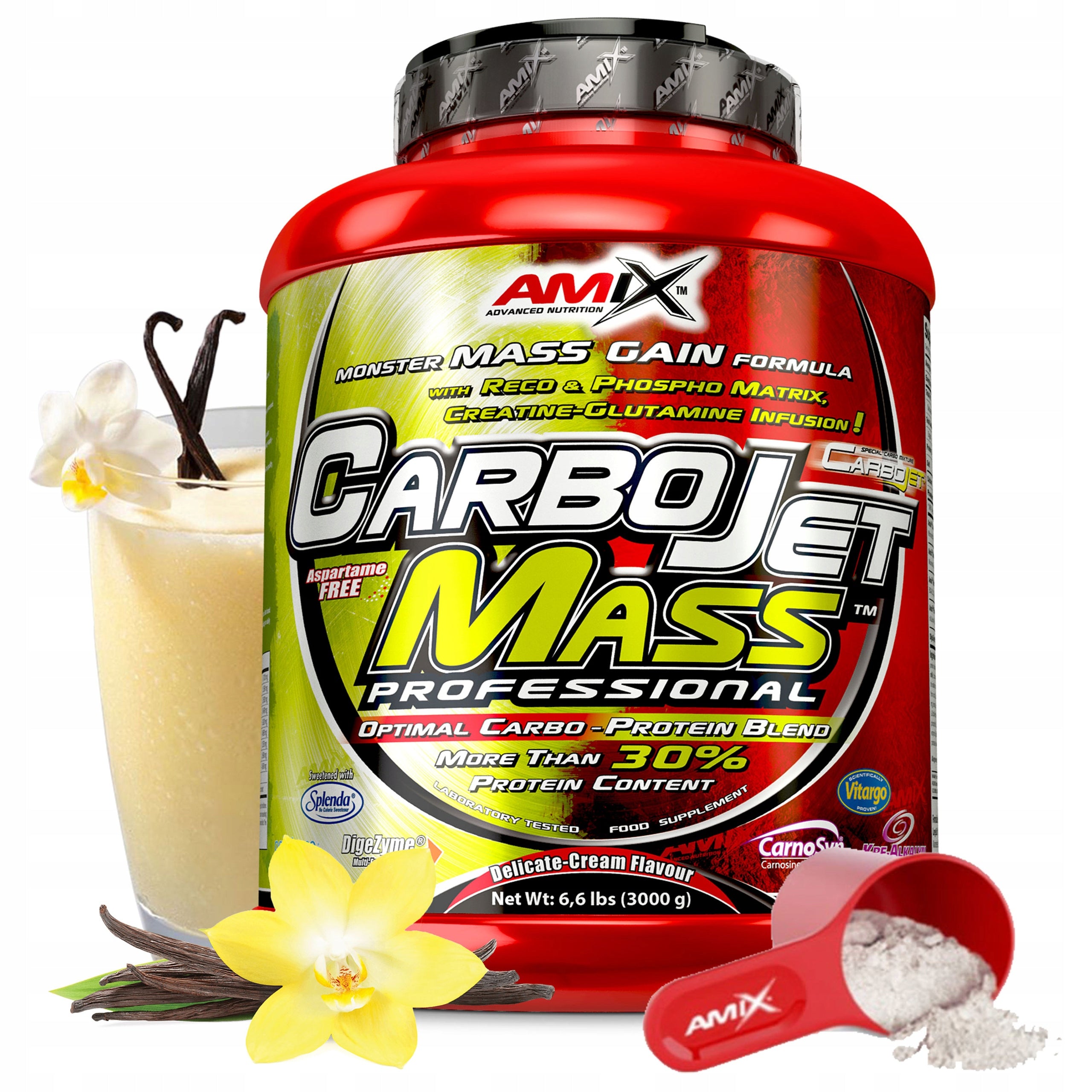 Gainer conditioner for mass 3kg 30 percent protein creatine BCAA glutamine