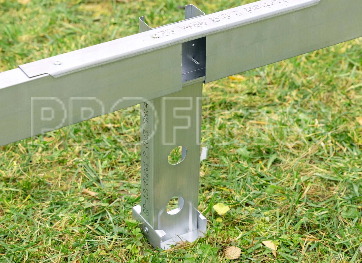 Galvanized foundation for greenhouses 3x4m steel Length 4 m