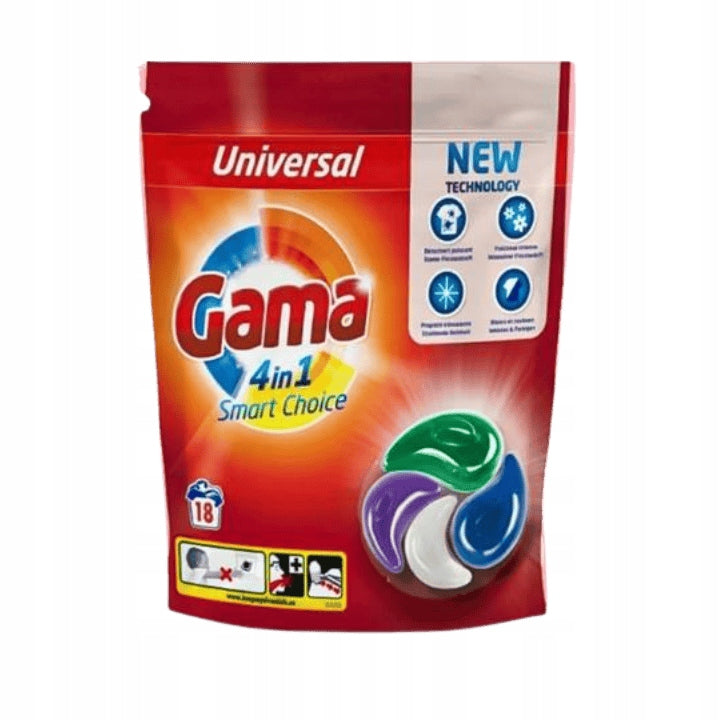 Gama Laundry Capsules 18pcs 396g 4in1 Smart Choice Universal