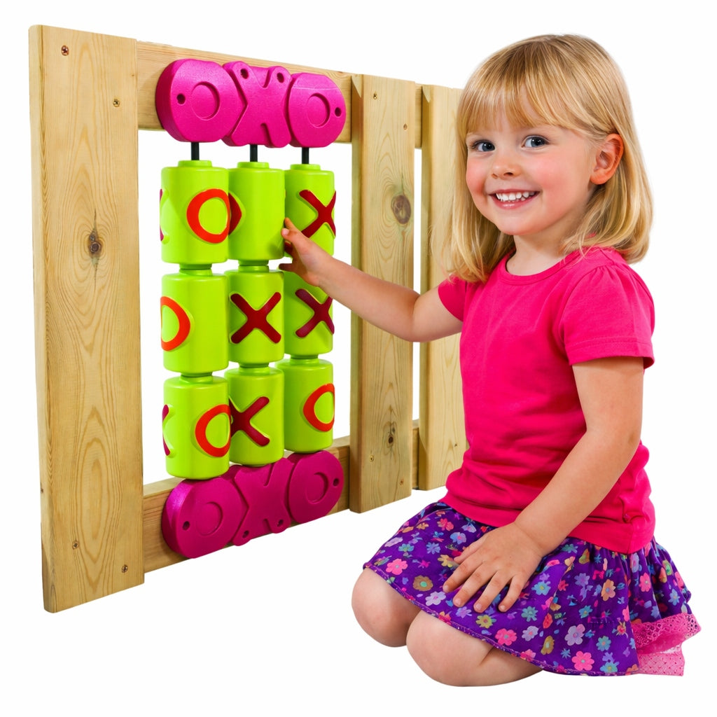 Game Circle and Cross OXO for Square Toys Educational Panel Green Heather