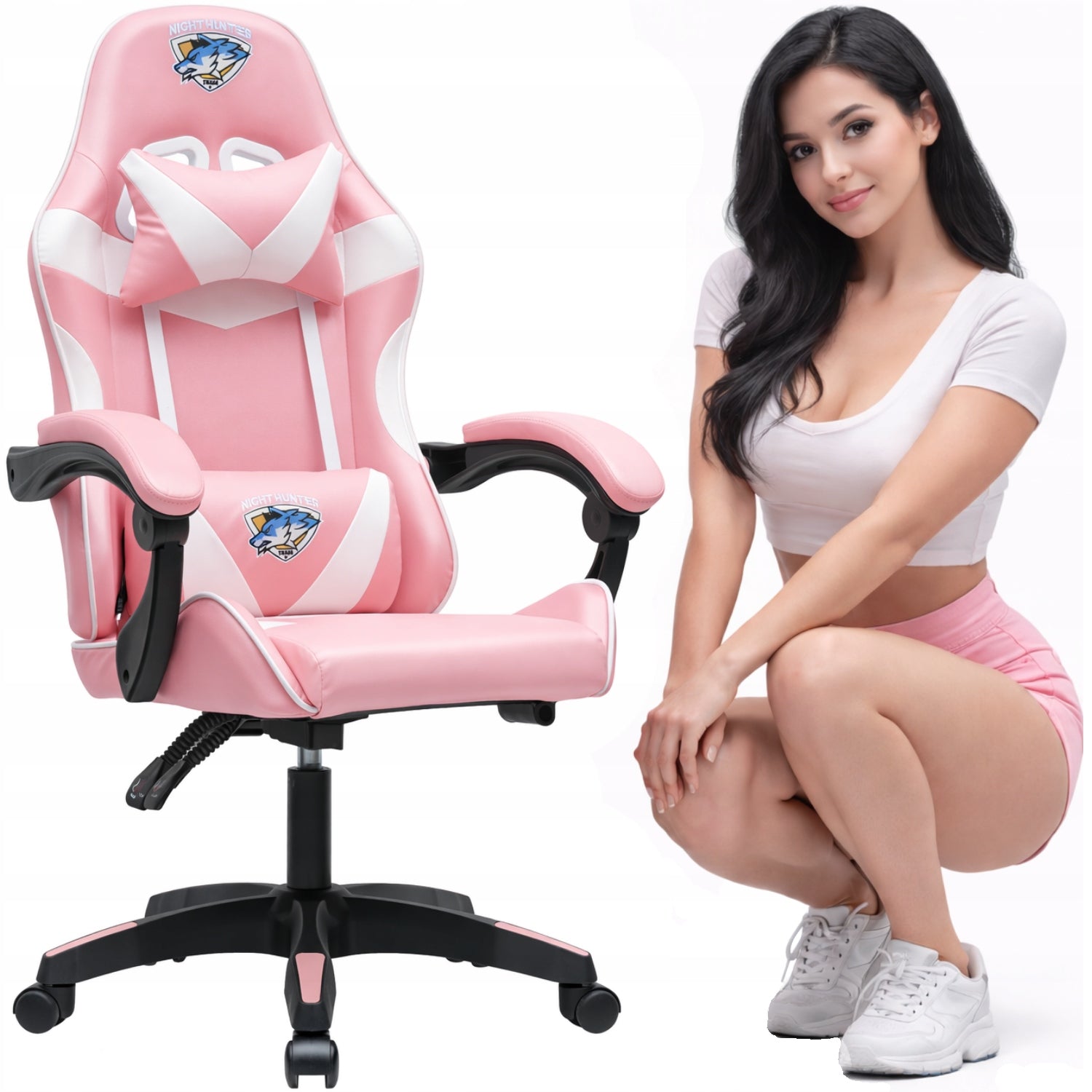 Gaming Chair Computer SWIVEL Office Player Chair + BACK MASSAGE!