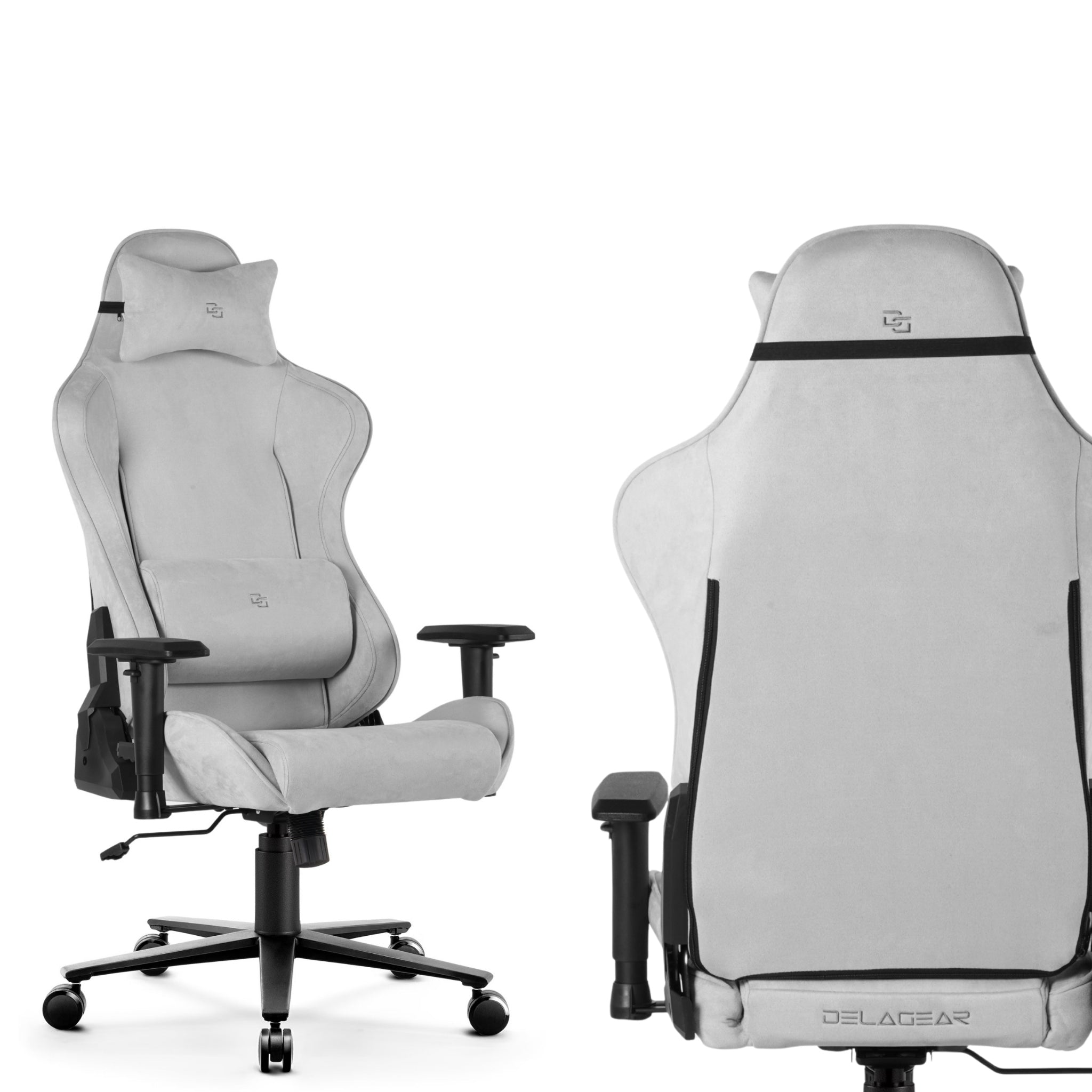 Gaming Chair Delagear G 600 PURE Grey Material Model G 600 PURE Szary Materiałowy