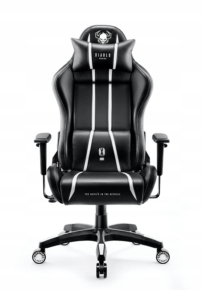 Gaming Chair Diablo Chairs X-One 2.0 Normal Size Faux Leather Black and White Manufacturer code 870