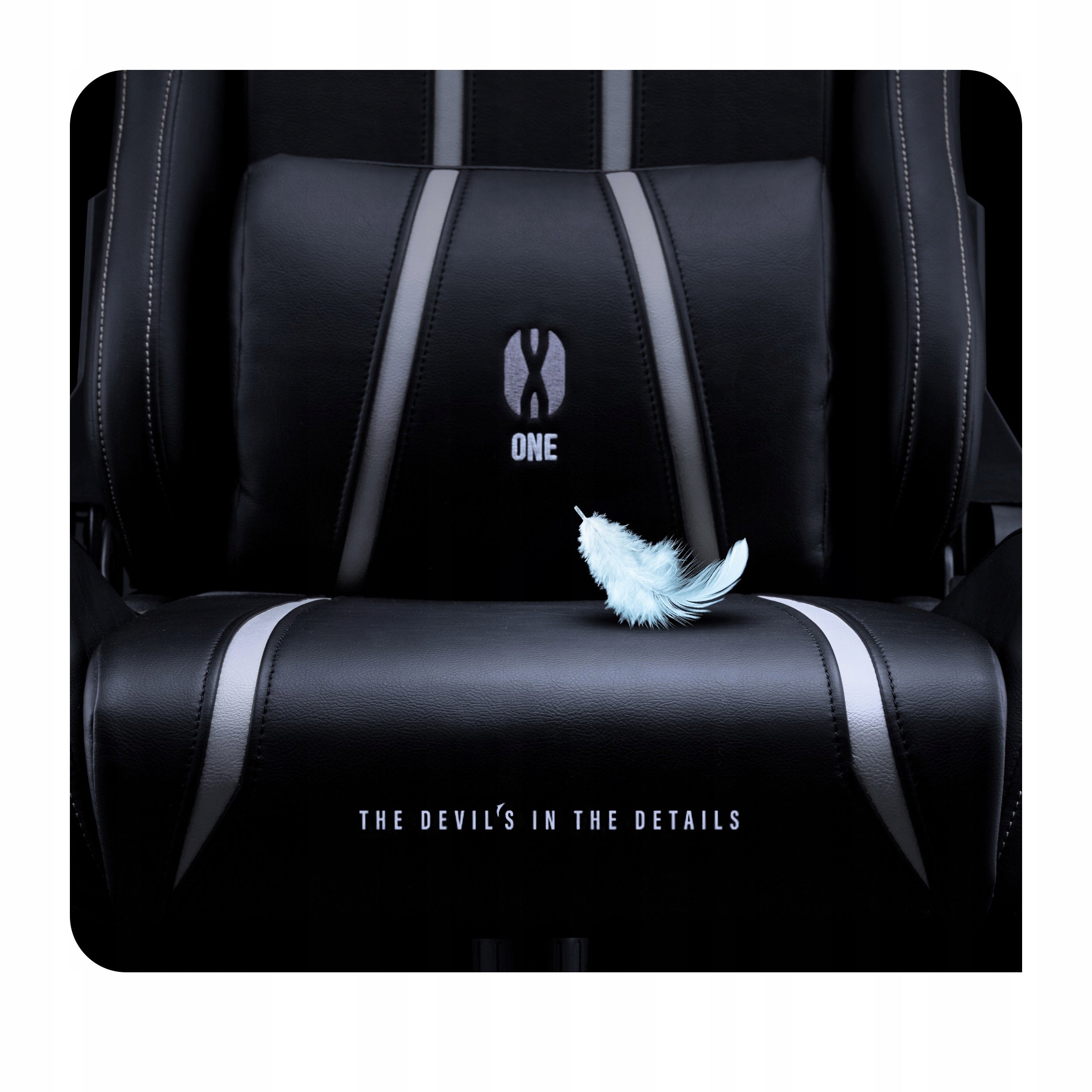 Gaming Chair Diablo Chairs X-One 2.0 Normal Size Faux Leather Black and White Maximum seat height 58 cm