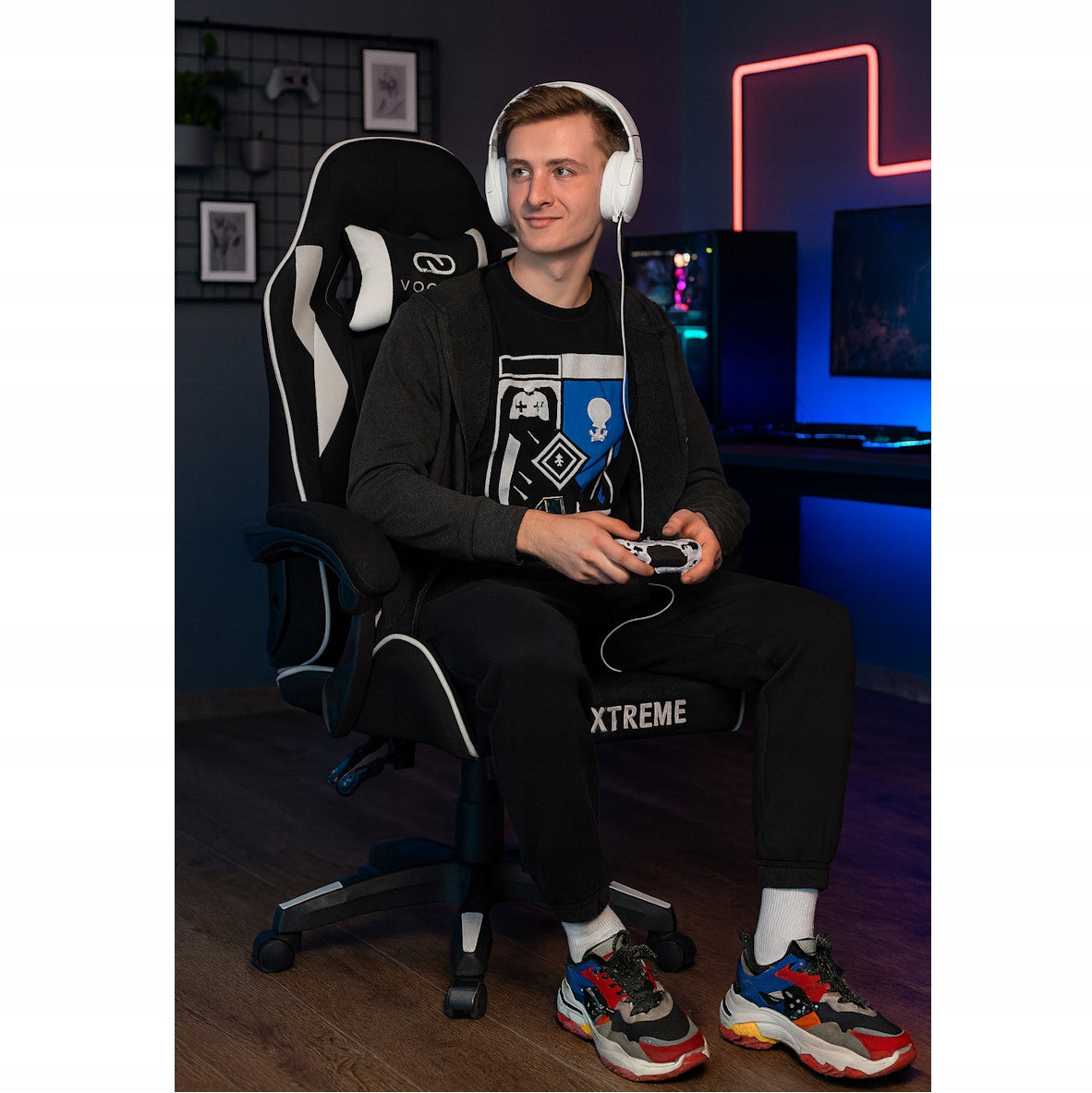 Gaming Chair EXTREME Vortex White Furniture width 65 cm