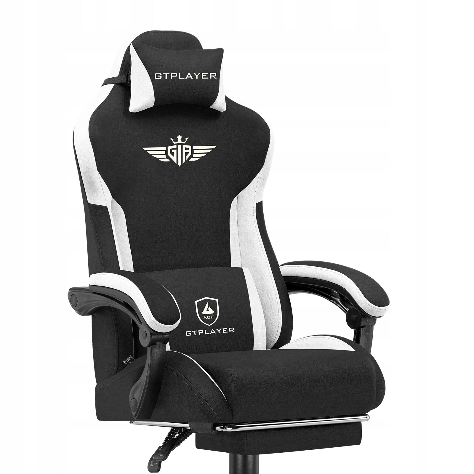 Gaming Chair Ergo Sunbed 165° Footrest Load 150kg Black