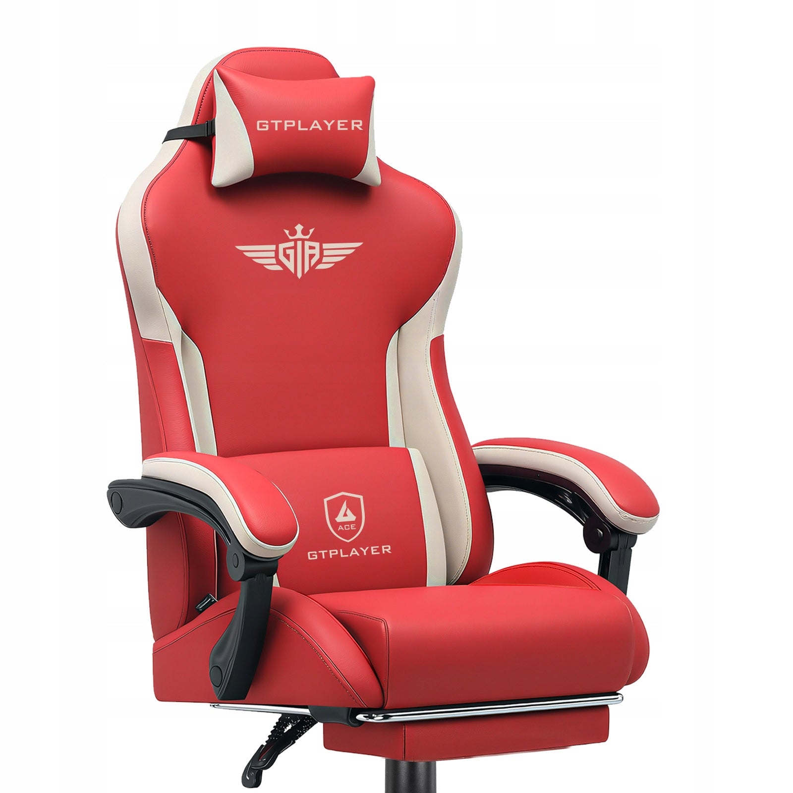 Gaming Chair Ergo Sunbed 165° Footrest Load 150kg Red