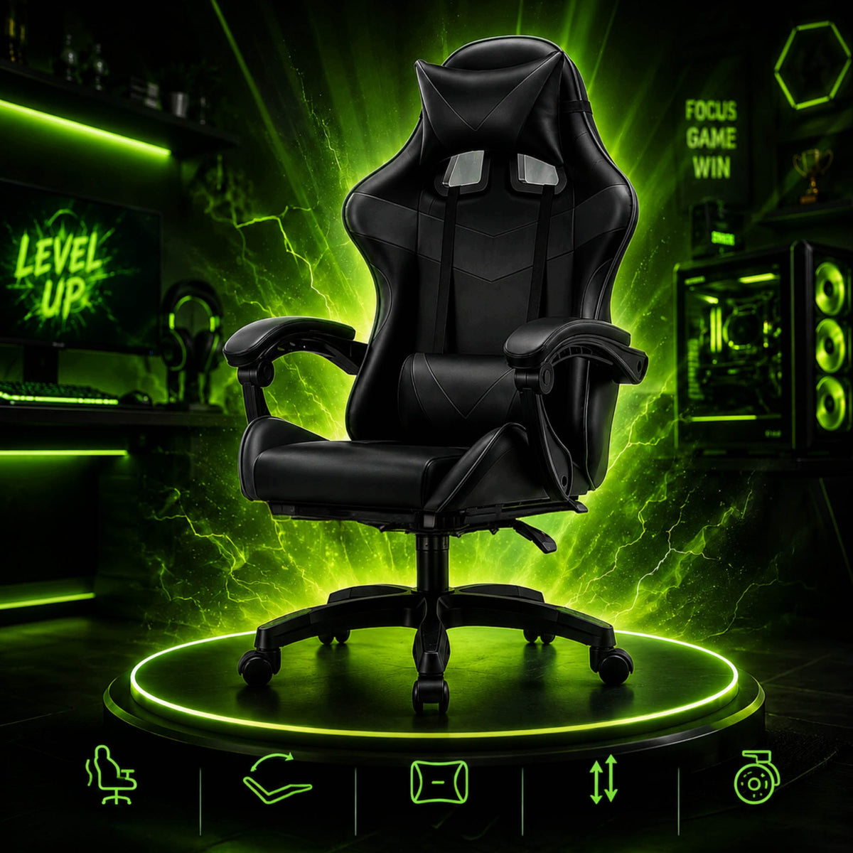 Gaming Chair Office Gaming Chair Rotating Bucket For Player Manufacturer code Fotele Gamingowe Krzesło Obrotowe