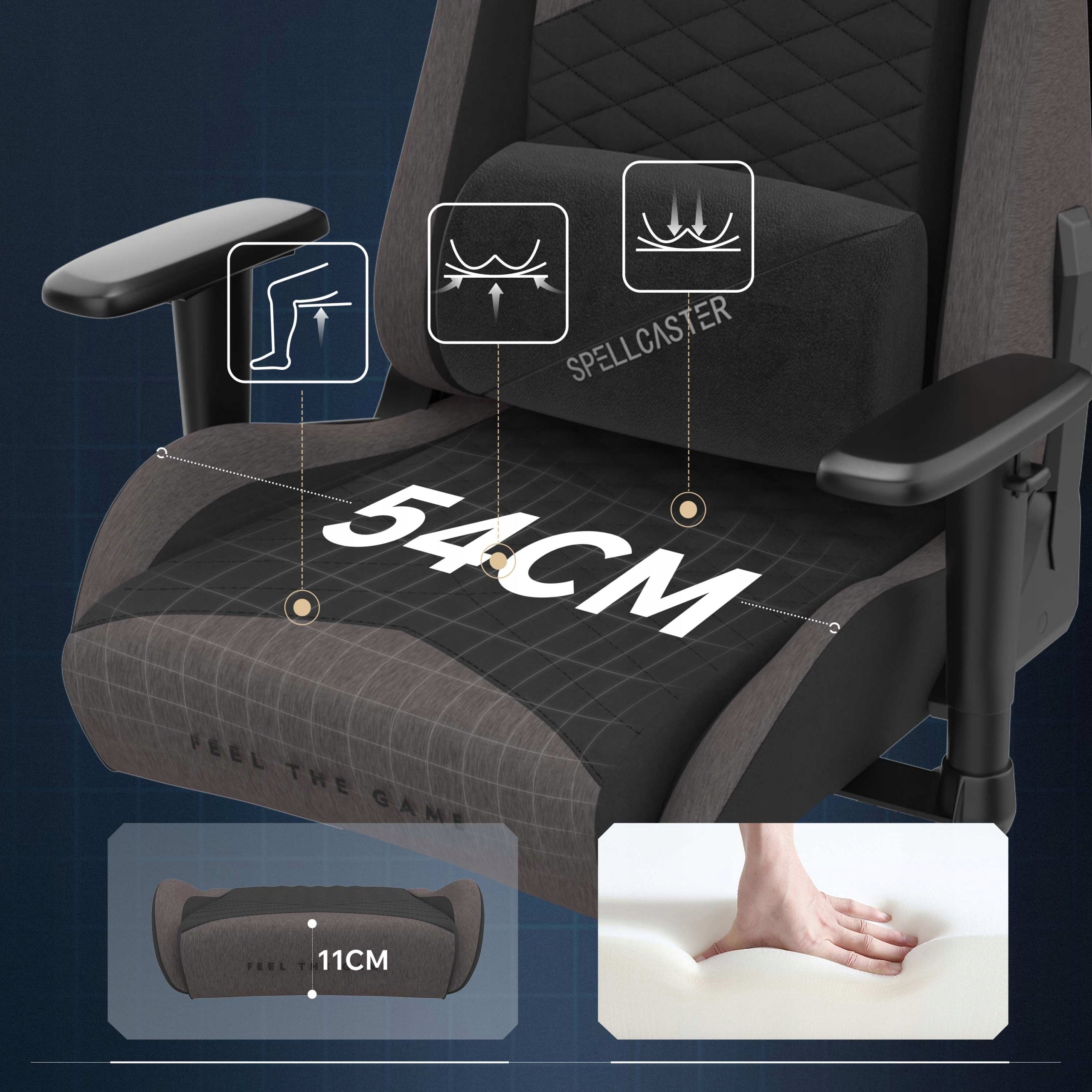Gaming Chair Office Material Swivel Adjustable Senshi Sense7 Manufacturer code 10947097