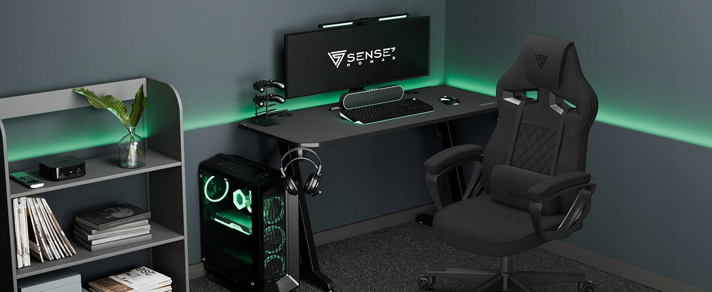 Gaming Chair Office Material Swivel Office Chair Knight Sense7 Furniture depth 58 cm
