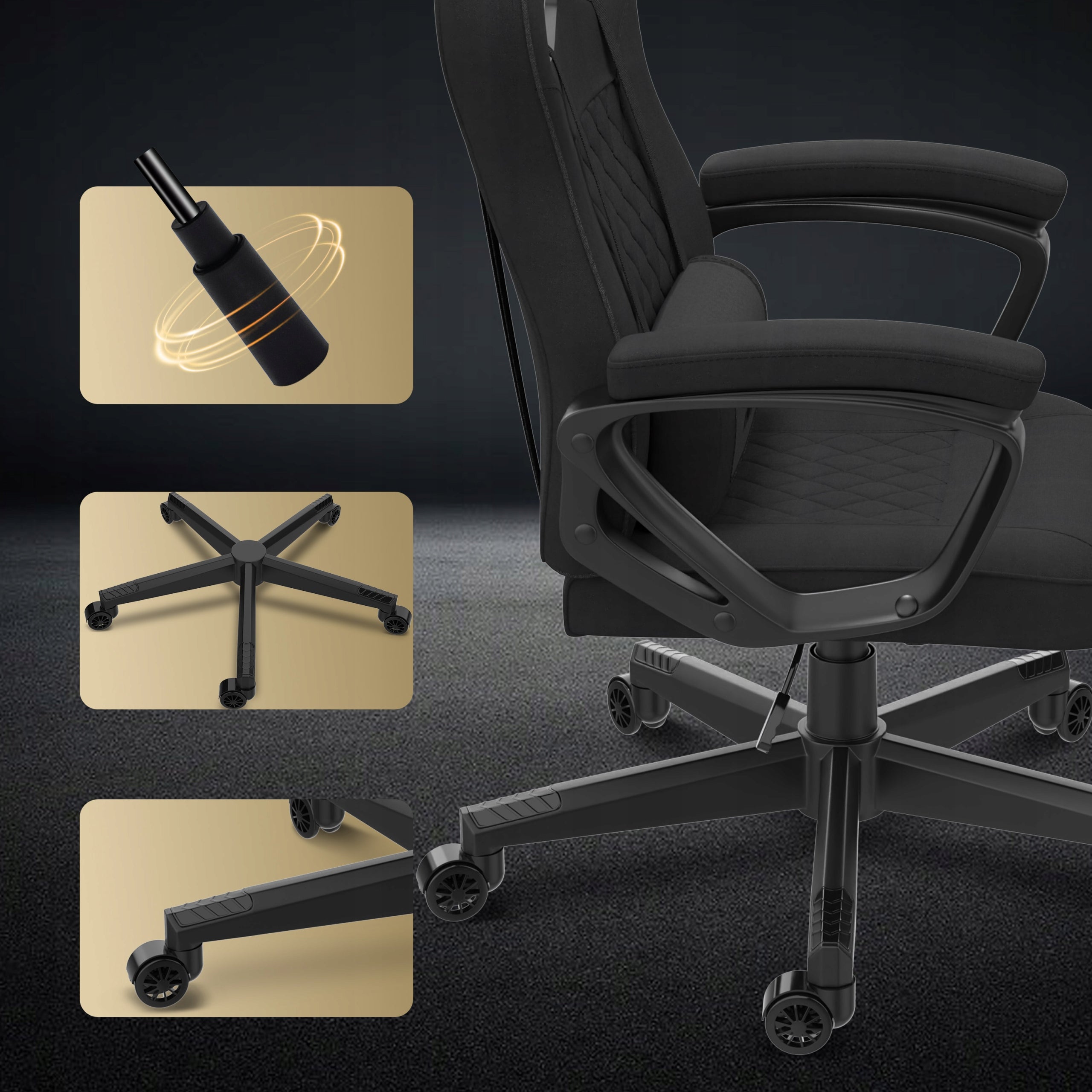 Gaming Chair Office Material Swivel Office Chair Knight Sense7 Furniture height 126 cm