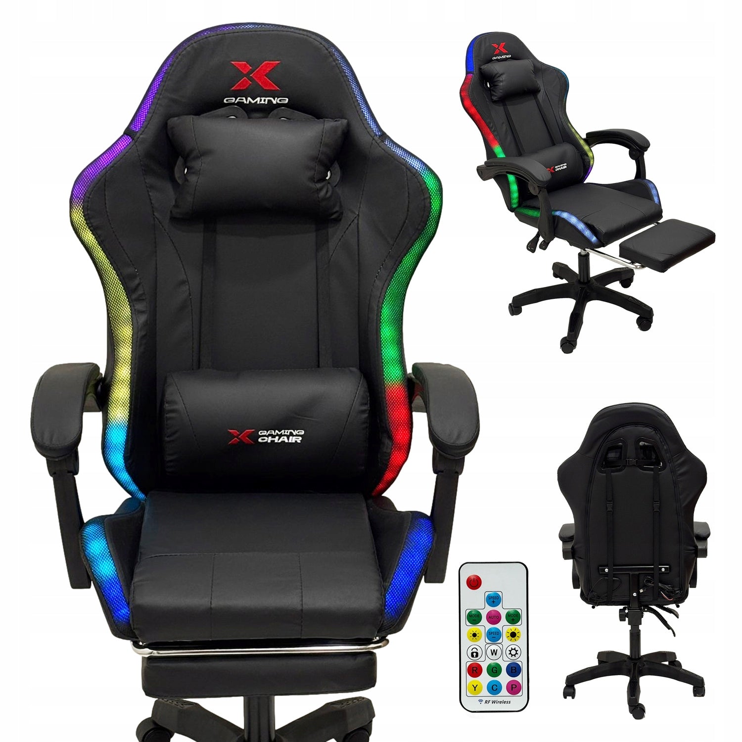 Gaming Chair Office Player Chair Xgaming - Black RGB LED