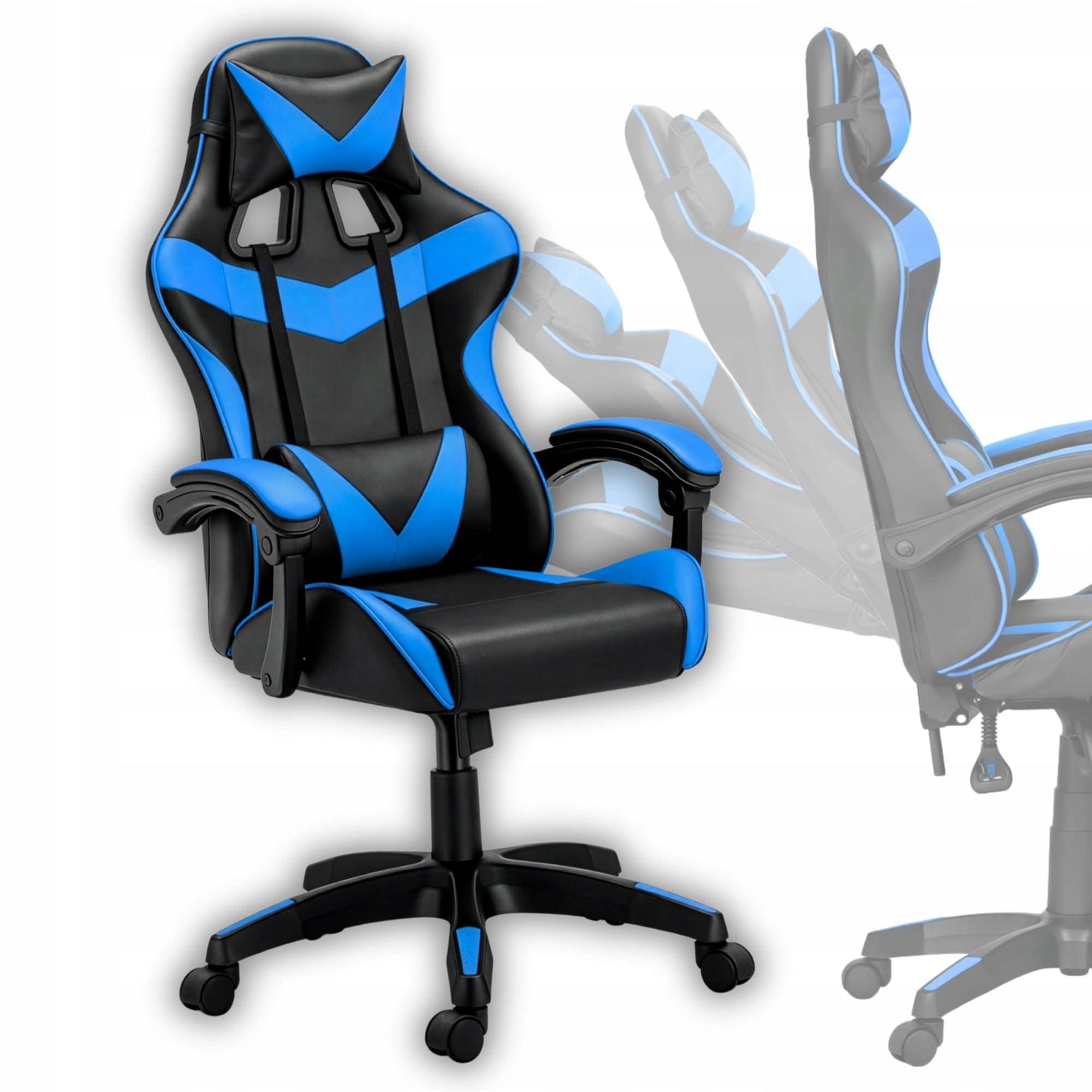 Gaming Chair Office Rotating Bucket Gaming Chair Blue