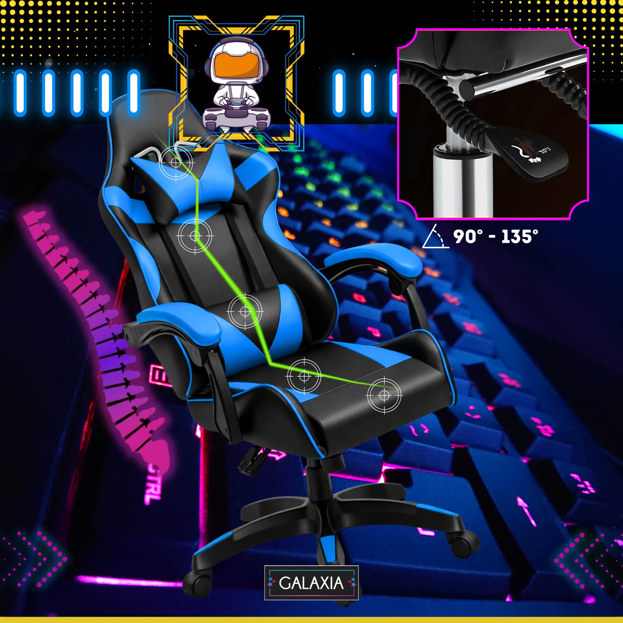 Gaming Chair Office Rotating Bucket Gaming Chair Gaming Brand no brand