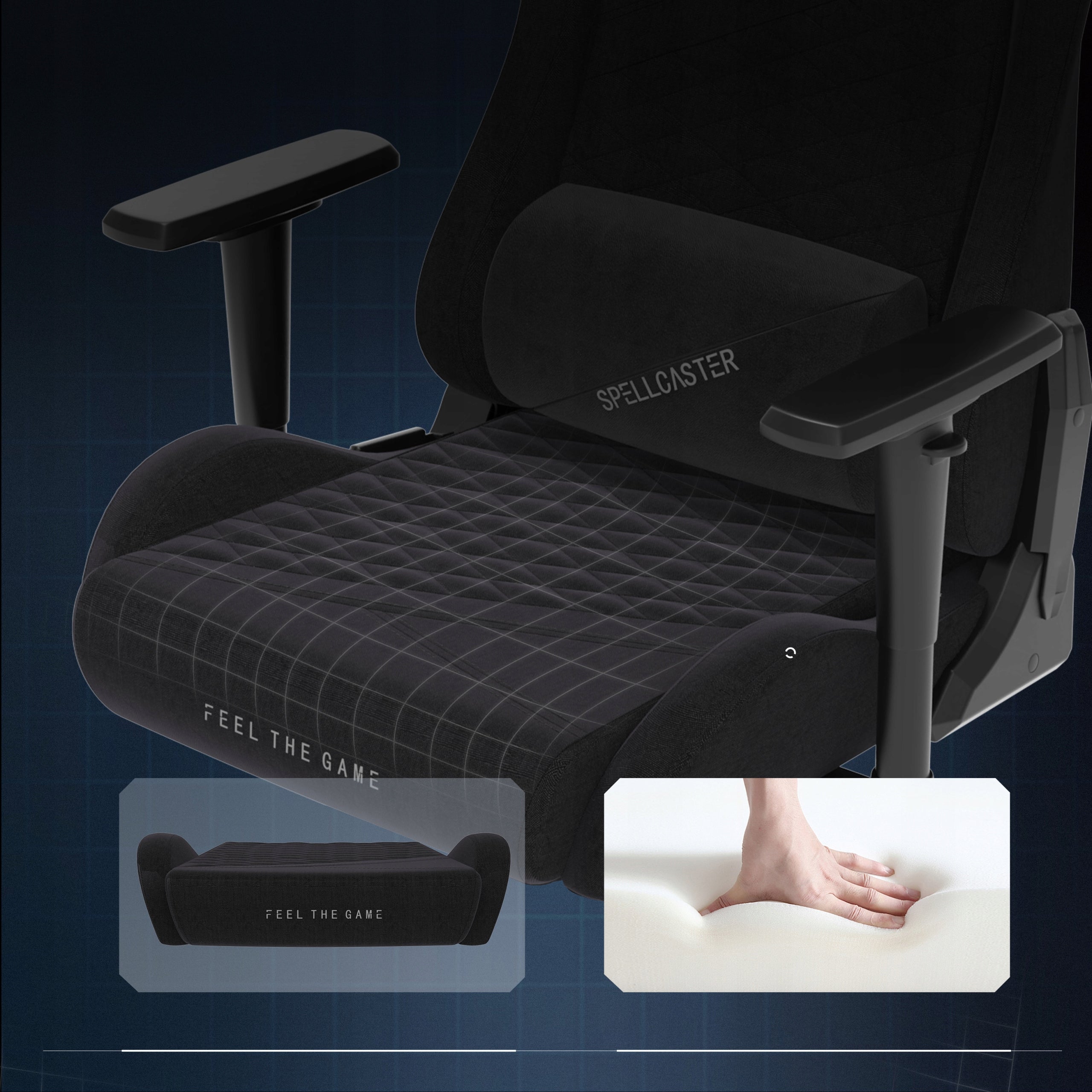 Gaming Chair Office Swivel Adjustable Senshi XL Sense7 Furniture height 142 cm