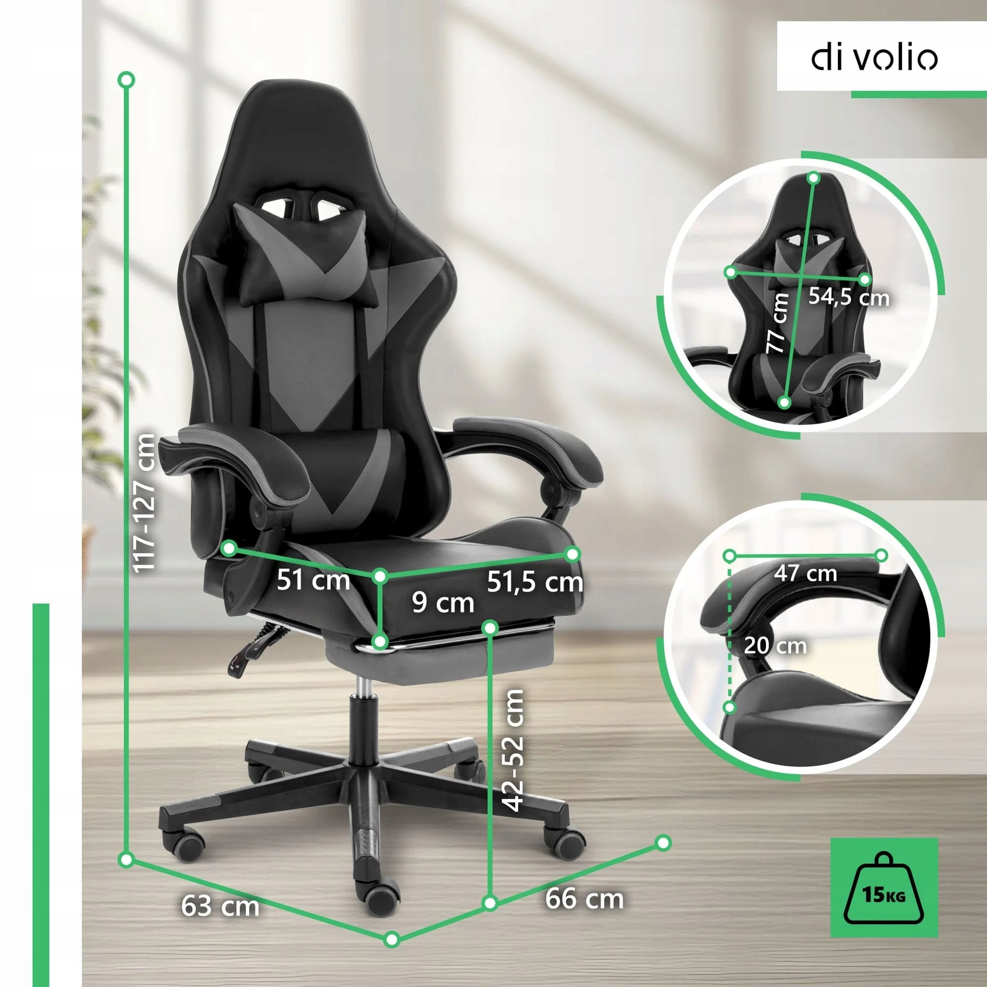 Gaming Chair Office Swivel Chair with Footrest Ergonomic For Office Packaging status original