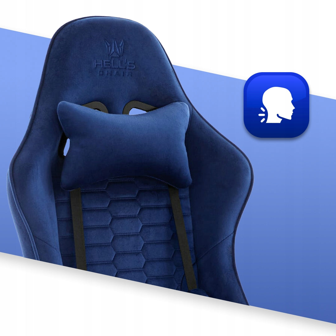 Gaming Chair Office Swivel Hell's Chair HC- 1000 Navy Blue Fabric Furniture height 135 cm