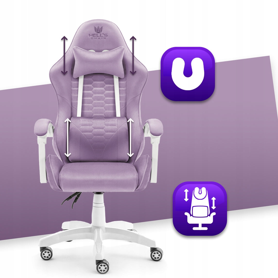 Gaming Chair Office Swivel Hell's Chair HC- 1000 Purple Fabric Furniture width 64 cm