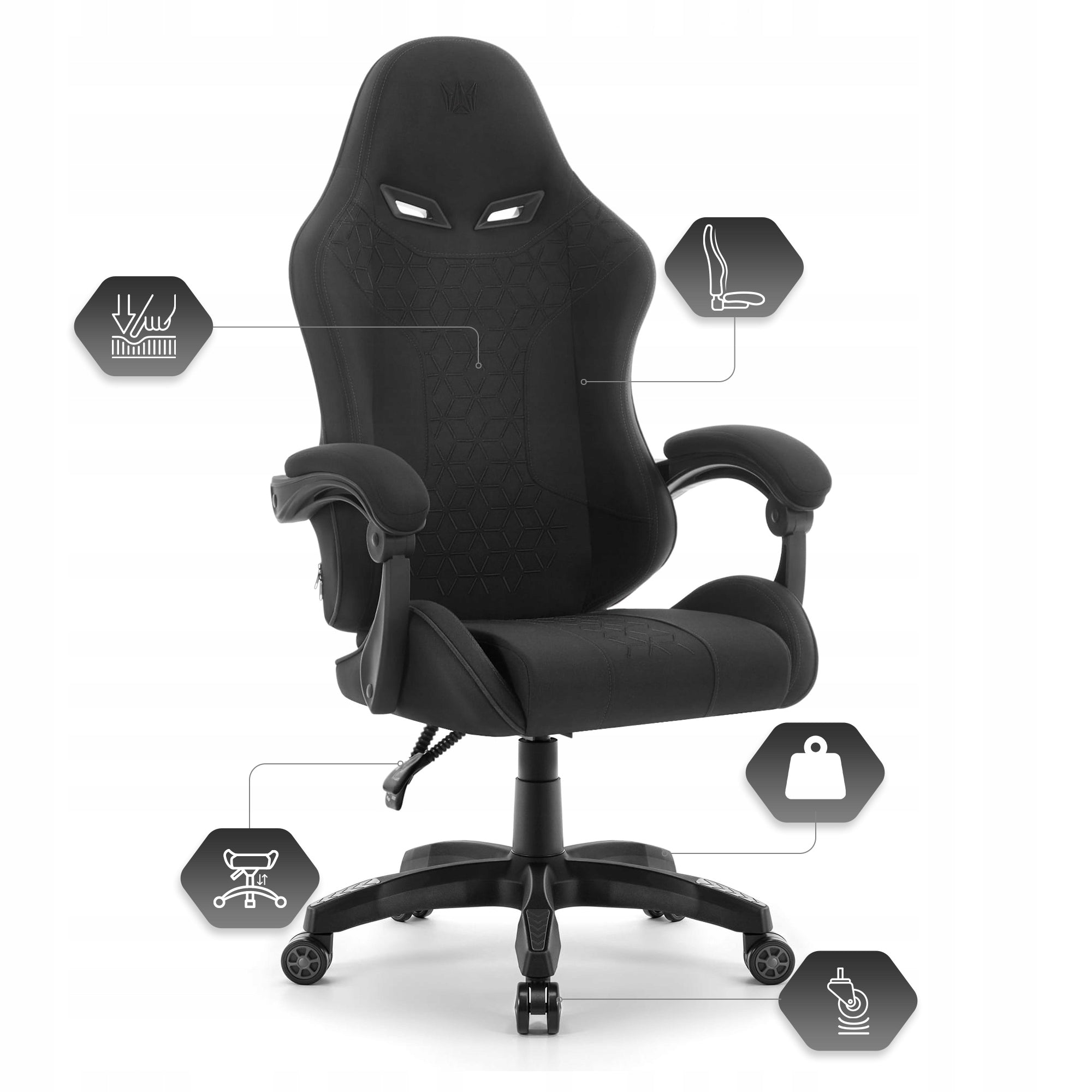 Gaming Chair Office Swivel Hell's Chair HC-1008 2.0 Black Mesh Furniture height 135 cm