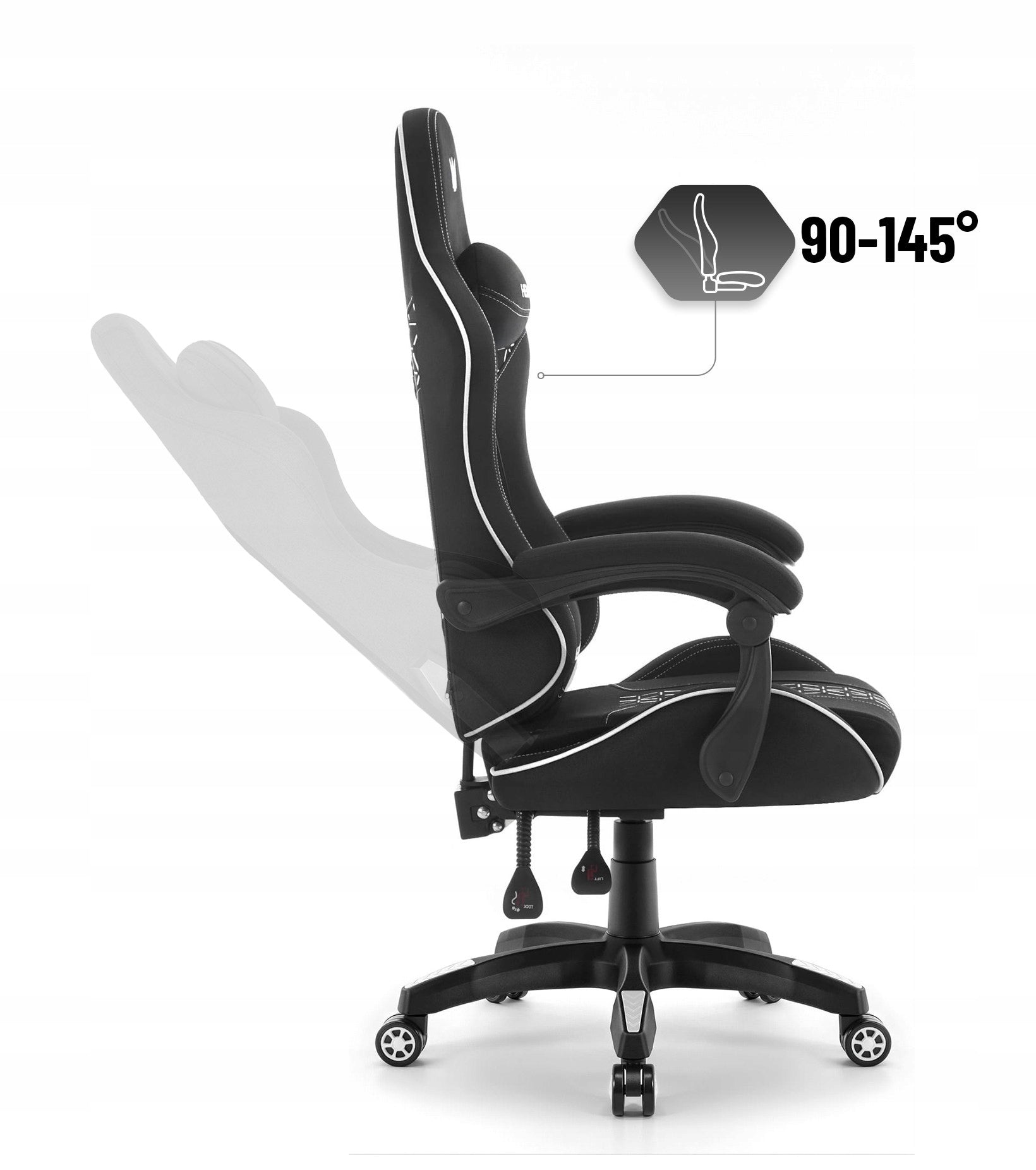 Gaming Chair Office Swivel Hell's Chair HC-1008 2.0 Black Mesh Packaging status original