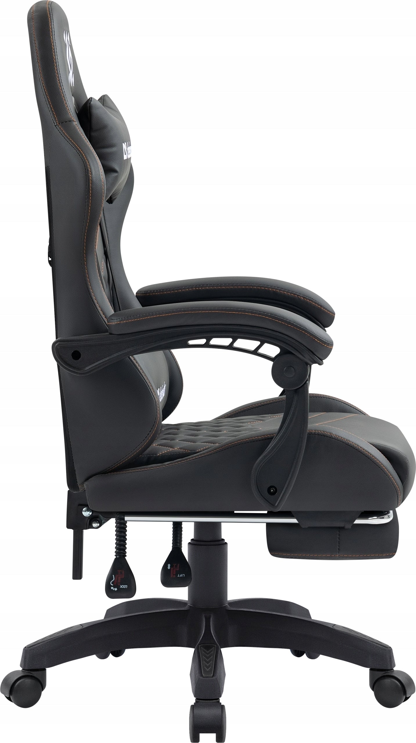 Gaming Chair Office Swivel Player Chair Comfortable Footrest BORA Furniture depth 50.5 cm