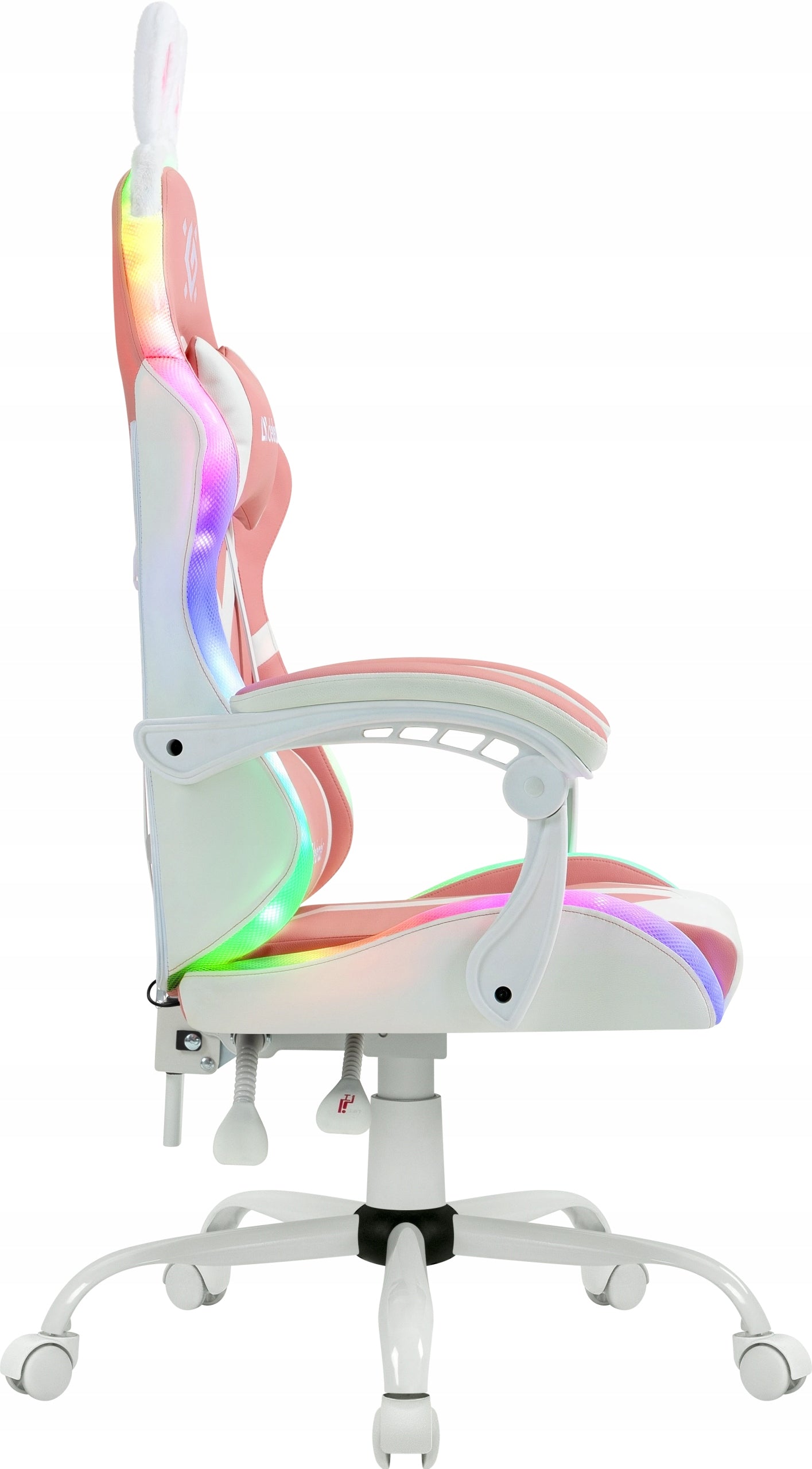Gaming Chair Pink Cat Ears LED Backlight Rotating Defender IDEAL Brand Defender
