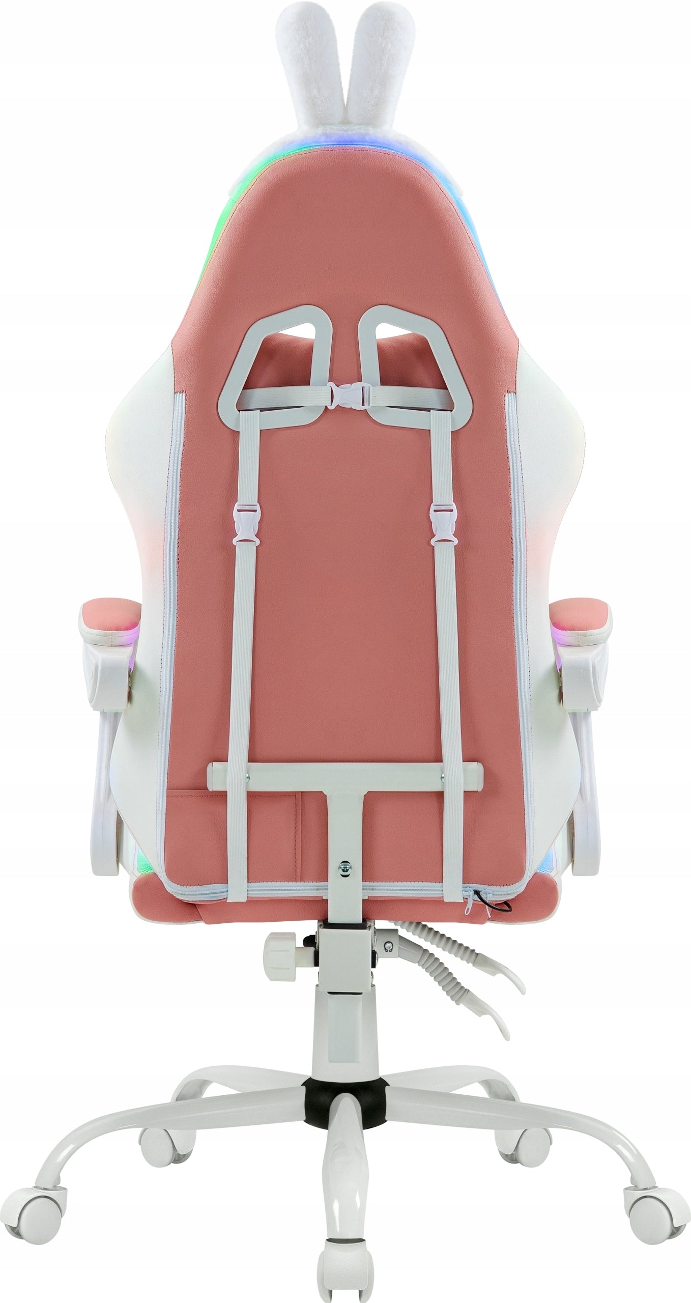 Gaming Chair Pink Cat Ears LED Backlight Rotating Defender IDEAL Model IDEAL