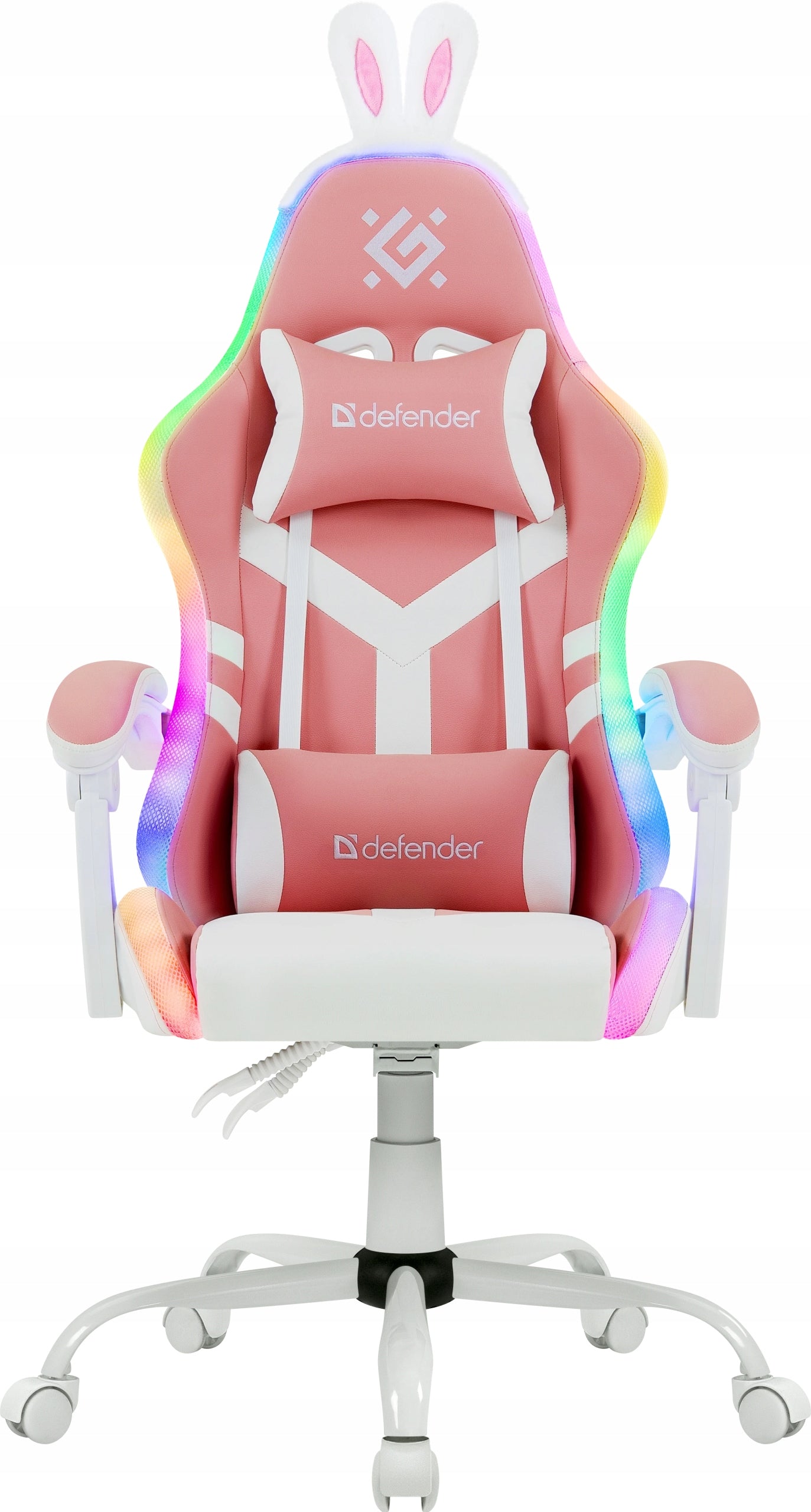 Gaming Chair Pink Cat Ears LED Backlight Rotating Defender IDEAL Upholstery color other color