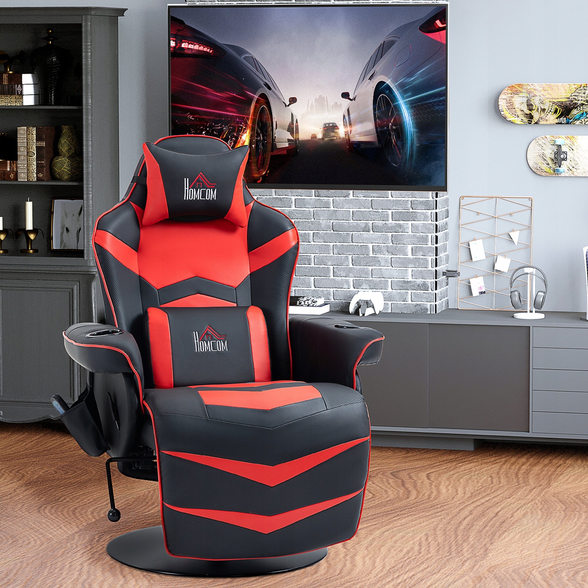 Gaming Chair Relaxing Ergonomic with Massage and Cup Holder Manufacturer code 700-142