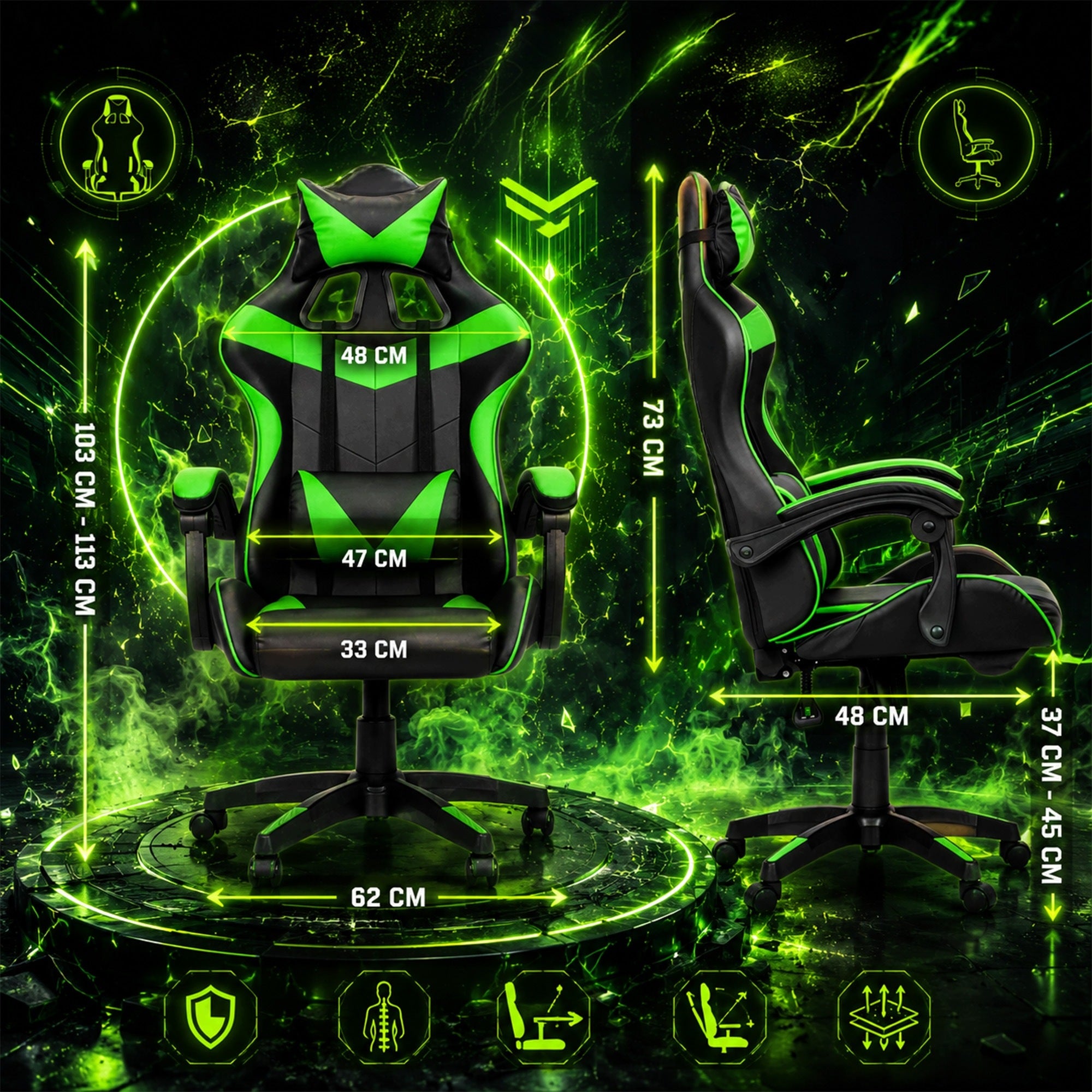 Gaming Chair Rotating Bucket Office For Player Gaming Chair Brand GALAXIA