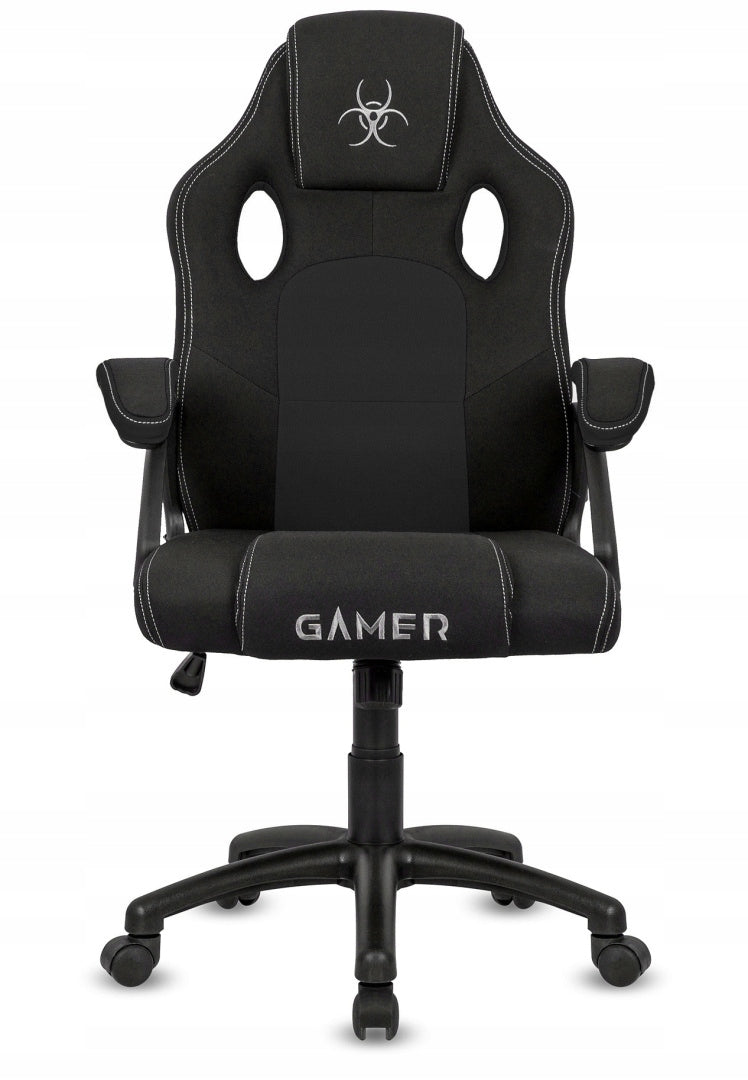 Gaming Chair Rotating Player Fabric Black Student Desk Chair Furniture height 116 cm