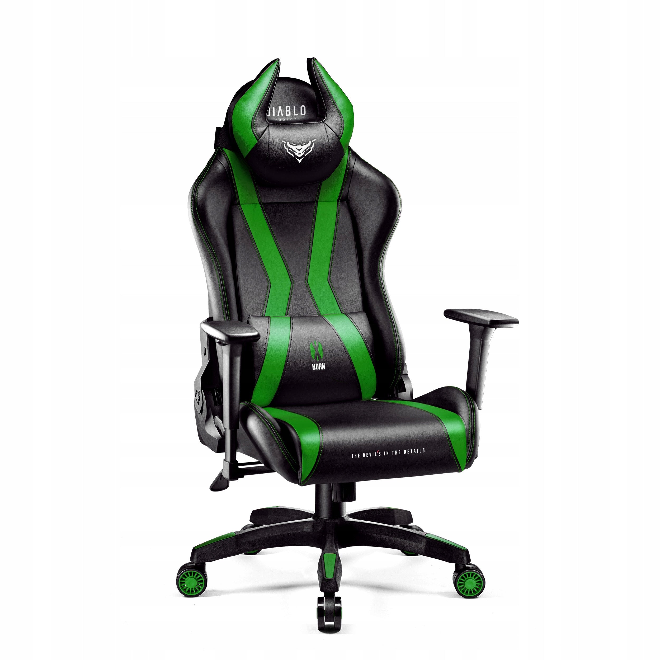 Gaming Chair Swivel DIABLO X-HORN 2.0 Normal Size Black & Green
