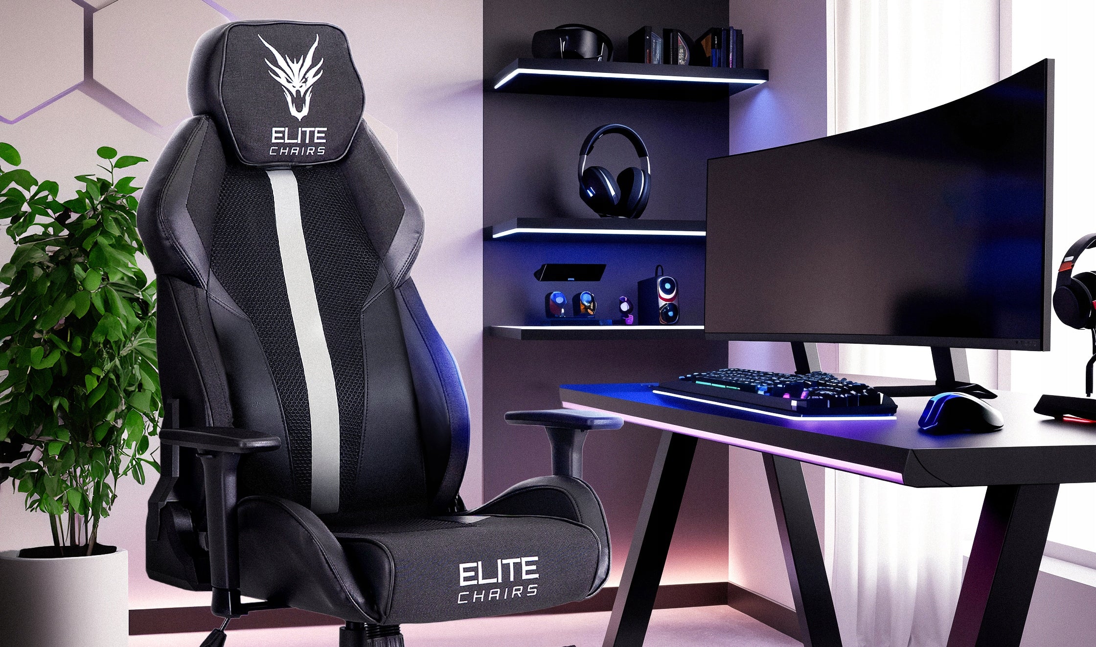 Gaming Chair Swivel Ergonomic Chair Dragon NEXON Black White EAN (GTIN) 5906284120425