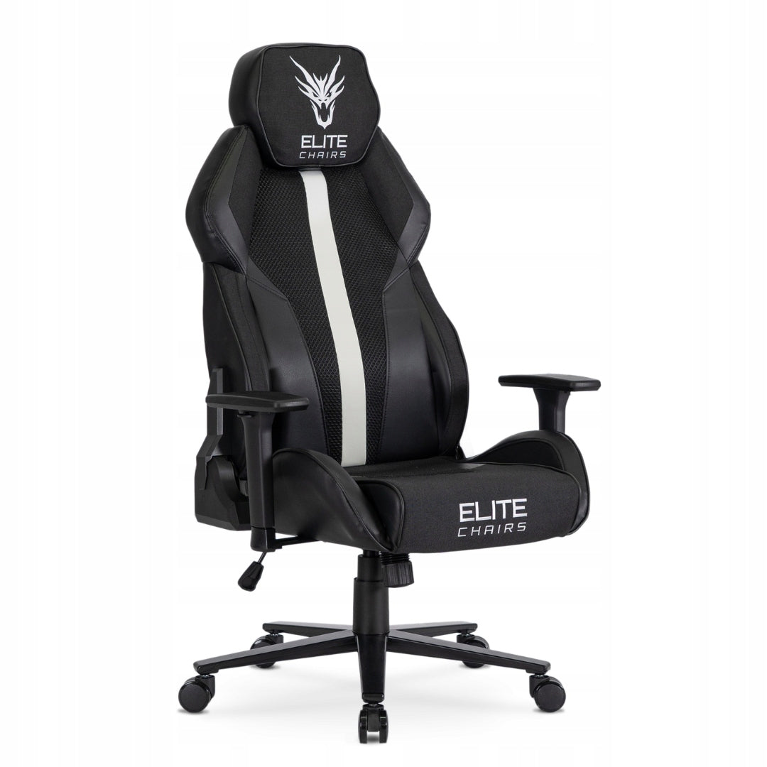 Gaming Chair Swivel Ergonomic Chair Dragon NEXON Black White
