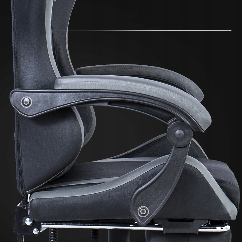 Gaming Chair with Eco-Leather Swivel For Player Bucket Comfortable Grey Manufacturer code Szary