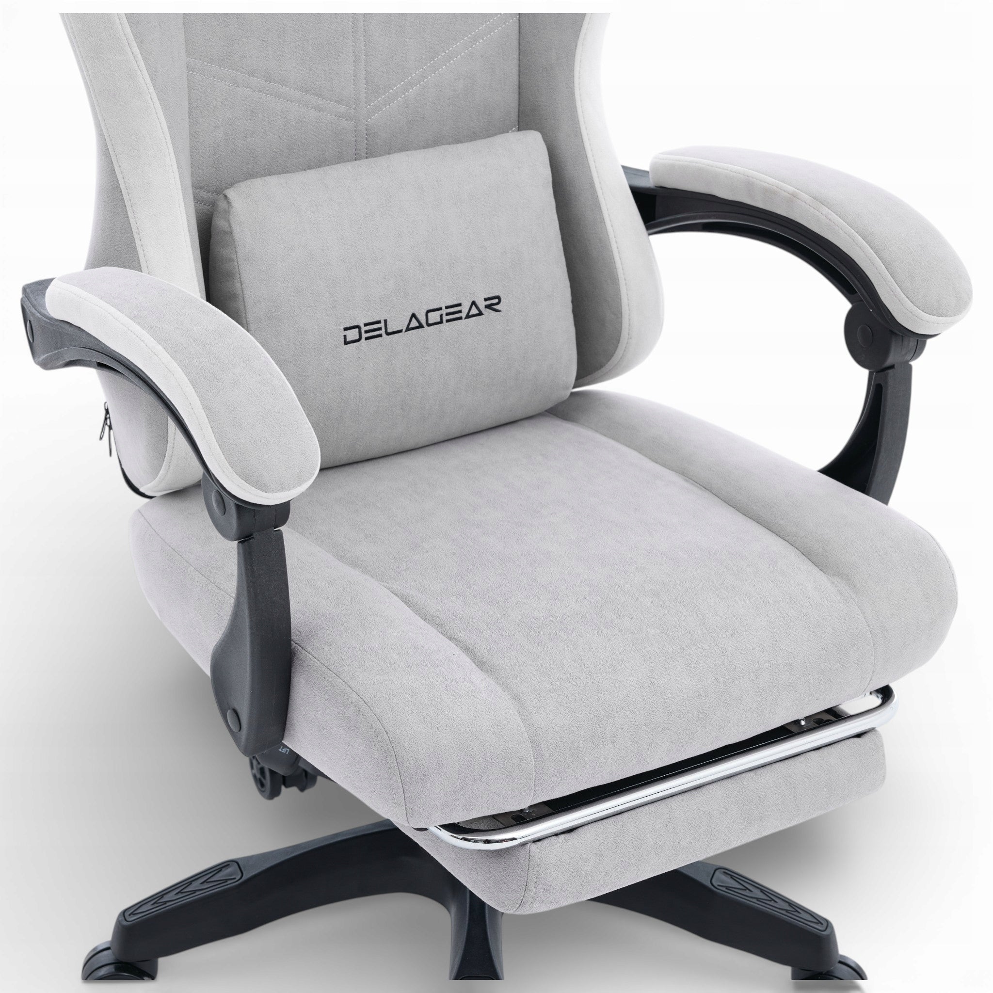 Gaming Chair with Footrest DELAGEAR G 325 Grey Swivel Material Furniture height 130 cm
