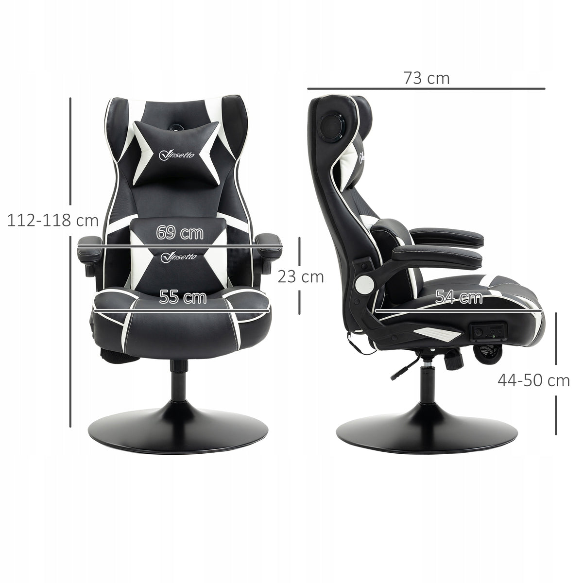 Gaming Computer Chair with Rocking Function and Speaker Manufacturer code 921-576WT