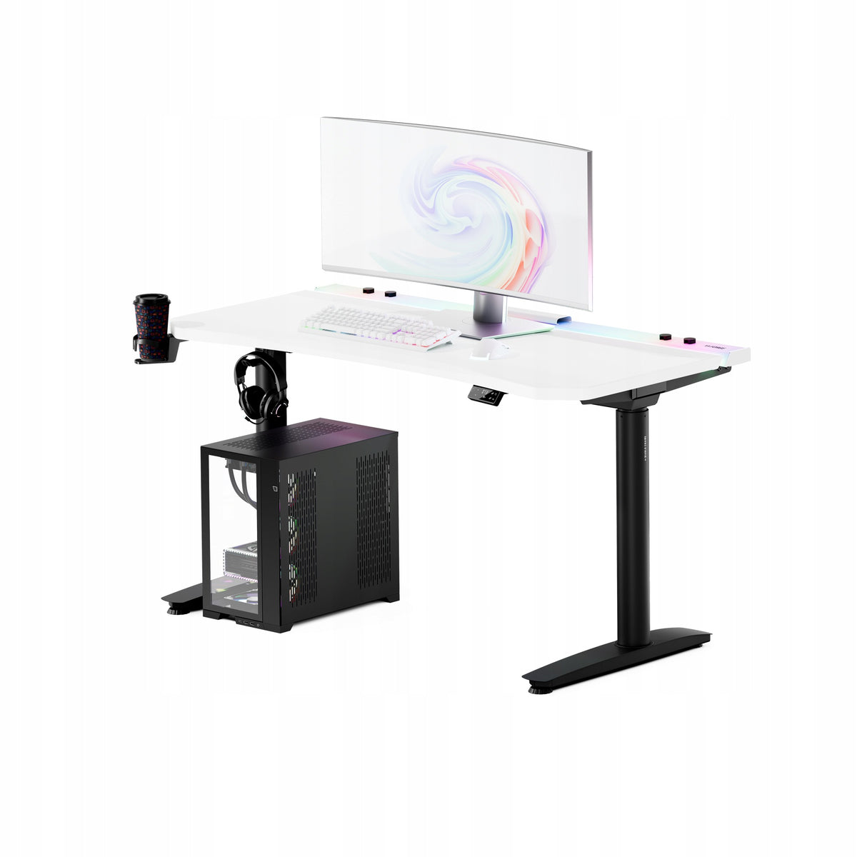 Gaming Desk Electric Adjustable 140cm DIABLO X-FORGE White-Black