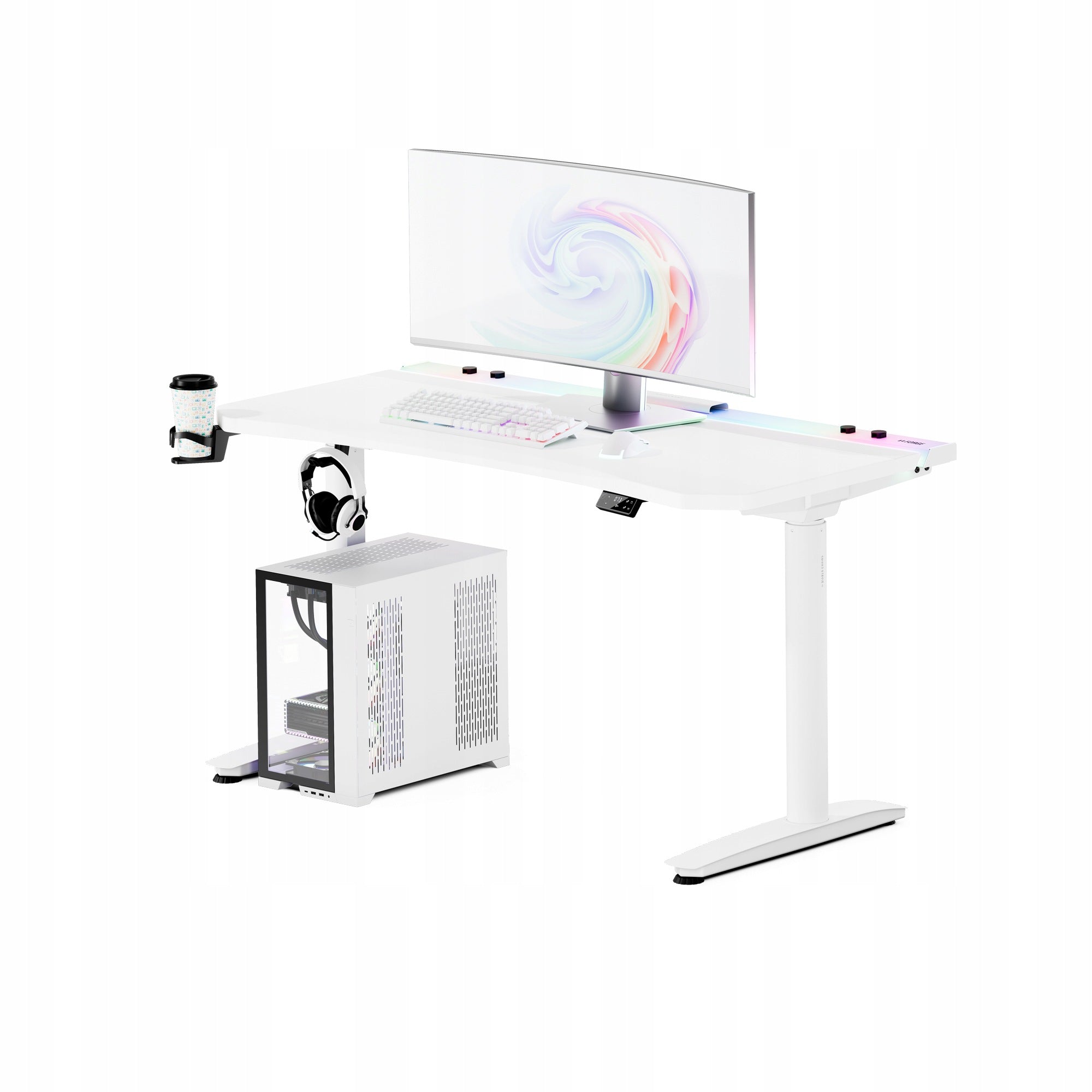 Gaming Desk Electric Adjustable 140cm DIABLO X-FORGE White