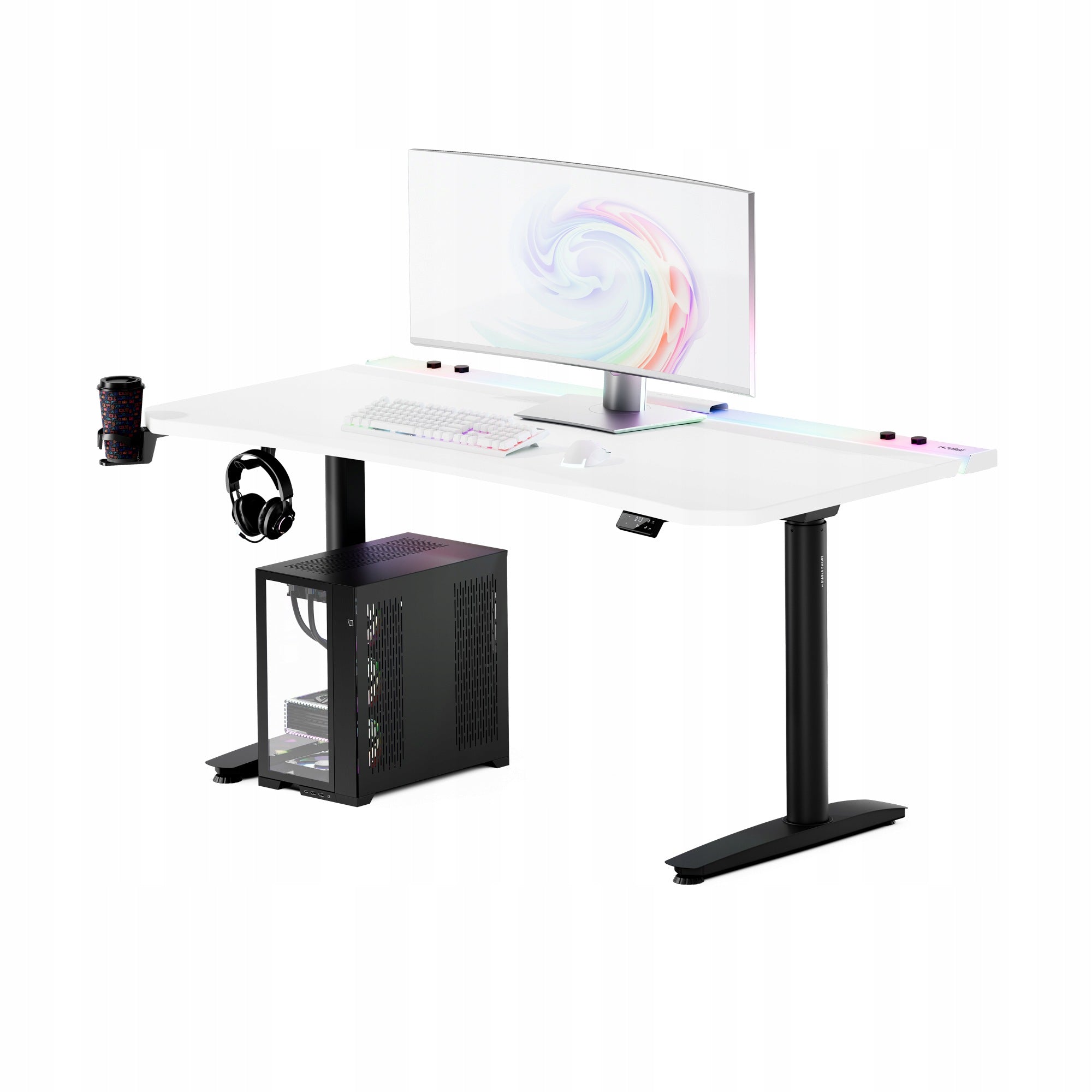 Gaming Desk Electric Adjustable 160cm DIABLO X-FORGE White-Black