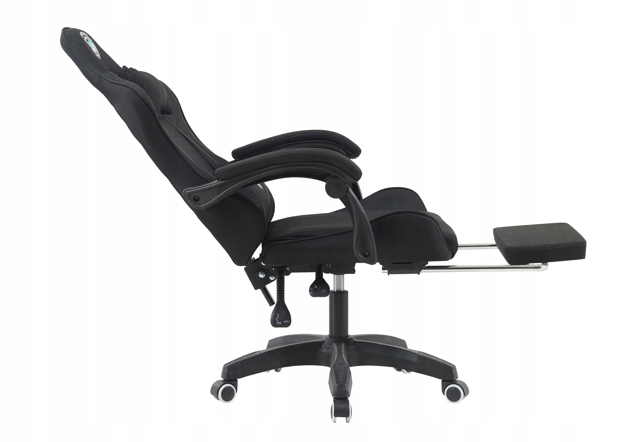 Gaming MASSAGE Chair FABRIC Swivel Player Chair Material FOOTREST Furniture height 124 cm