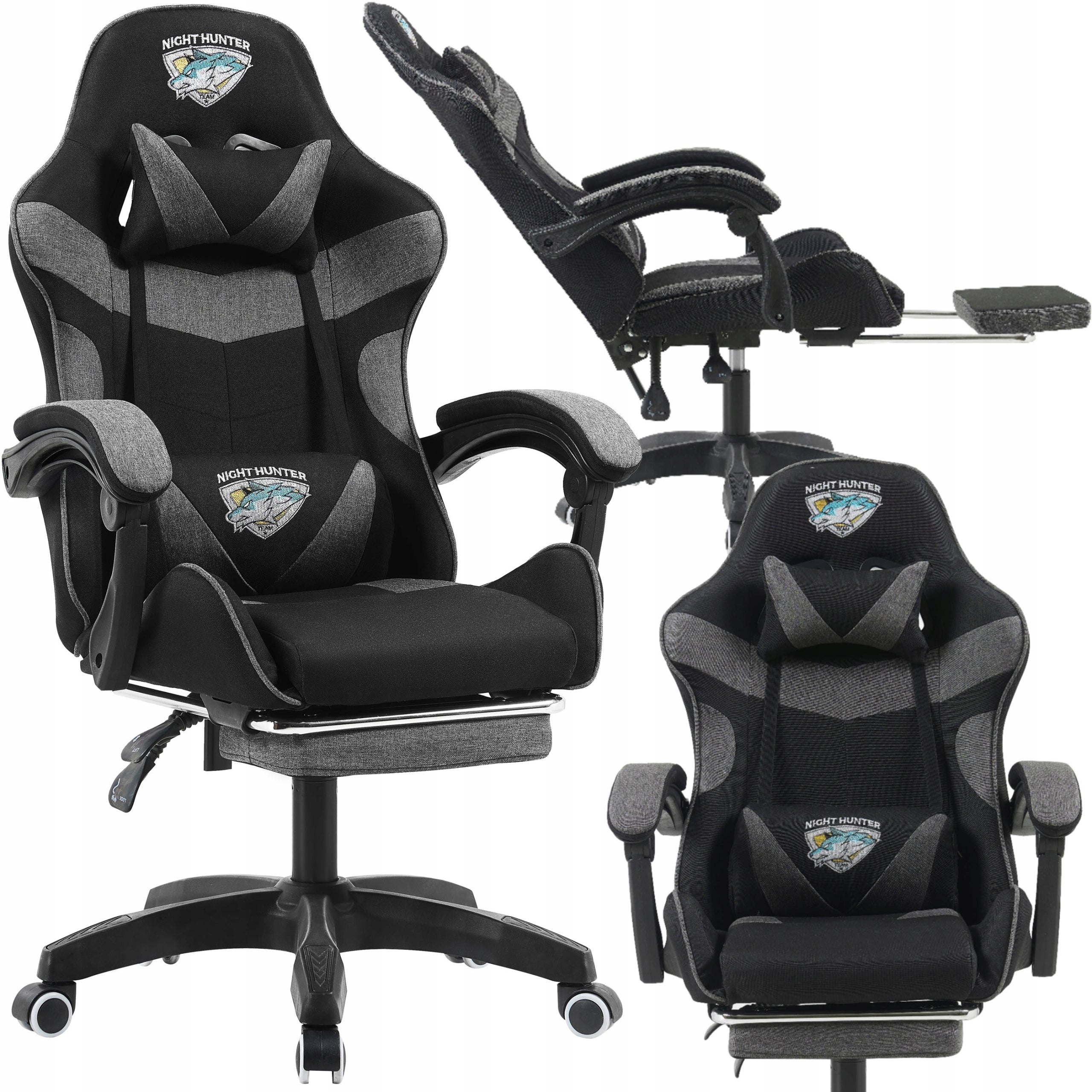 Gaming MASSAGE Chair FABRIC Swivel Player Chair Material FOOTREST