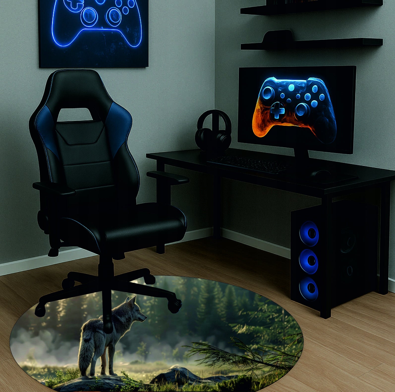Gaming Mat Protective Under Chair Pad Chair Old Wolf FREEBIE PROGAME Manufacturer code GM_PRO_046_100x100