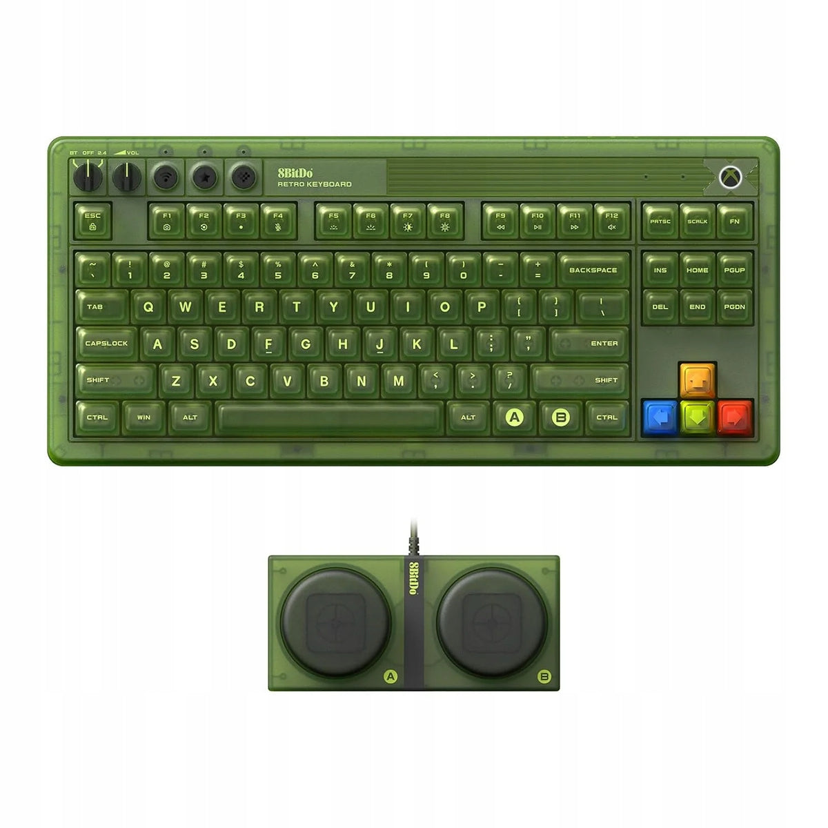 Gaming Mechanical Keyboard Retro 8BitDo Xbox Edition + Dual Buttons