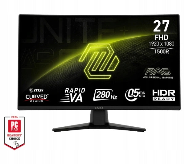 Gaming Monitor 27 Inch MSI MAG 274 CXF Full HD Rapid VA 280 Hz 0,5