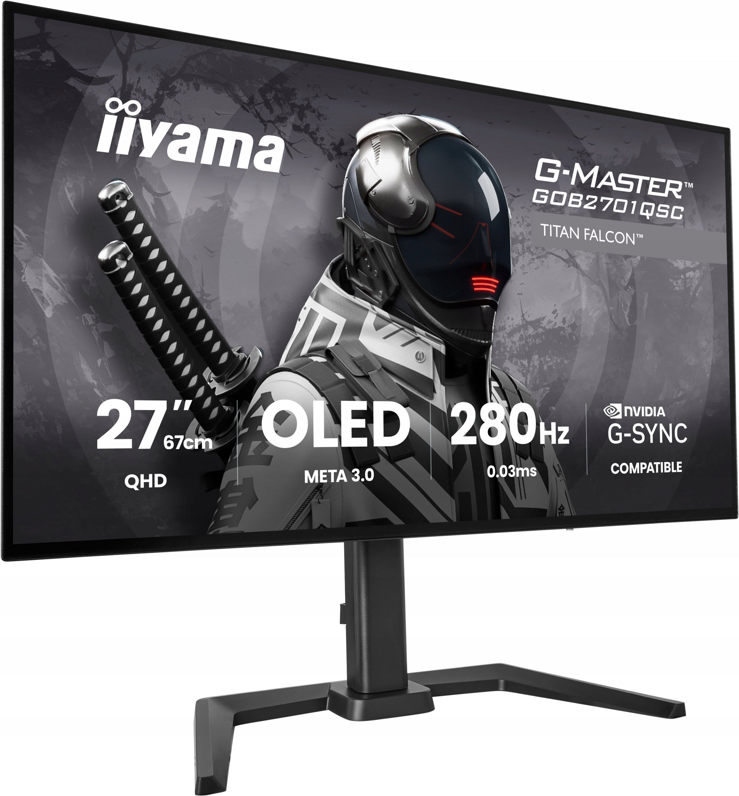 Gaming Monitor 27 iiyama G-Master GOB2701QSC-B1 OLED WQHD 0.03ms 280Hz