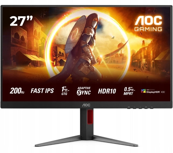 Gaming Monitor 27 inches AOC 27G4HA FHD Fast IPS 200Hz 0,5ms HDR10 PIVOT