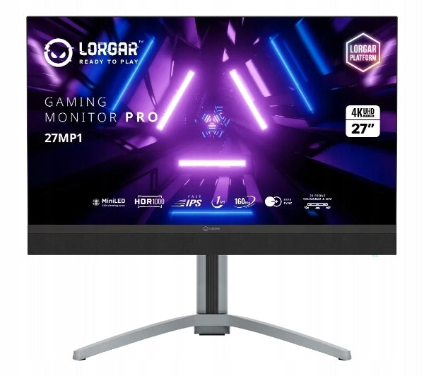 Gaming Monitor 4K Lorgar Pro 27MP1 27'' Fast IPS MiniLED 160Hz 1ms