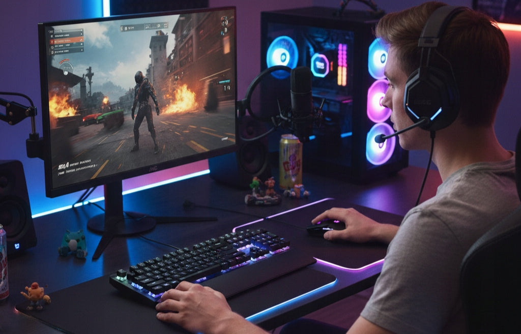 Gaming Monitor Frameless LED AOC 24 Inch Full HD 120HZ IPS HDMI VGA Packaging status original