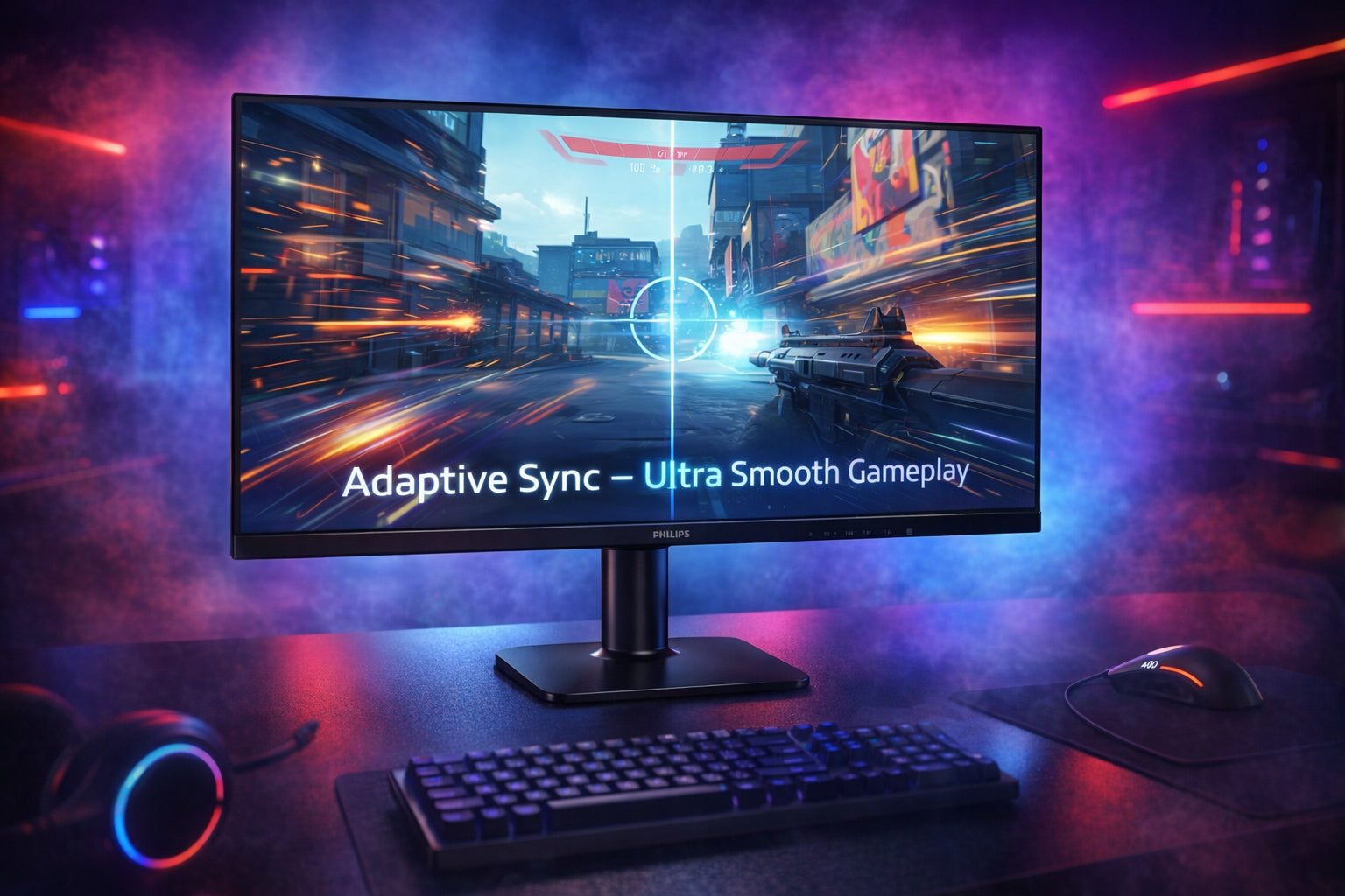 Gaming Monitor Frameless LED PHILIPS 27 Cali 120HZ IPS / PLS HDMI VGA Manufacturer code 27E2N1110/96